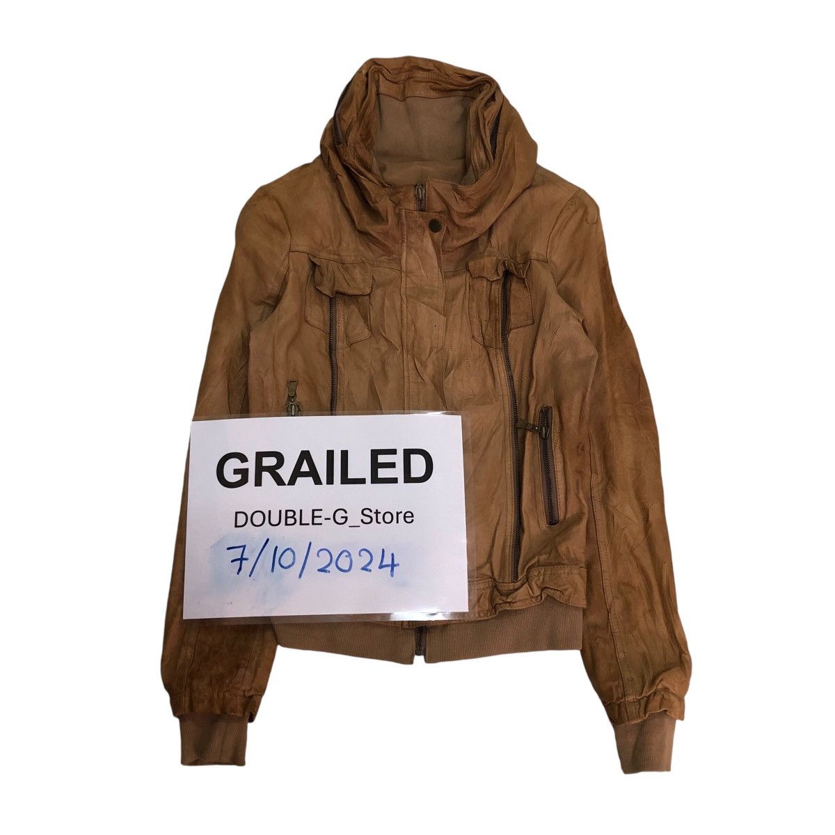 Japanese Brand 📌Cropped Leather Jacket Biker Bondage Design Issey Miyake Size US M / EU 48-50 / 2 - 1 Thumbnail