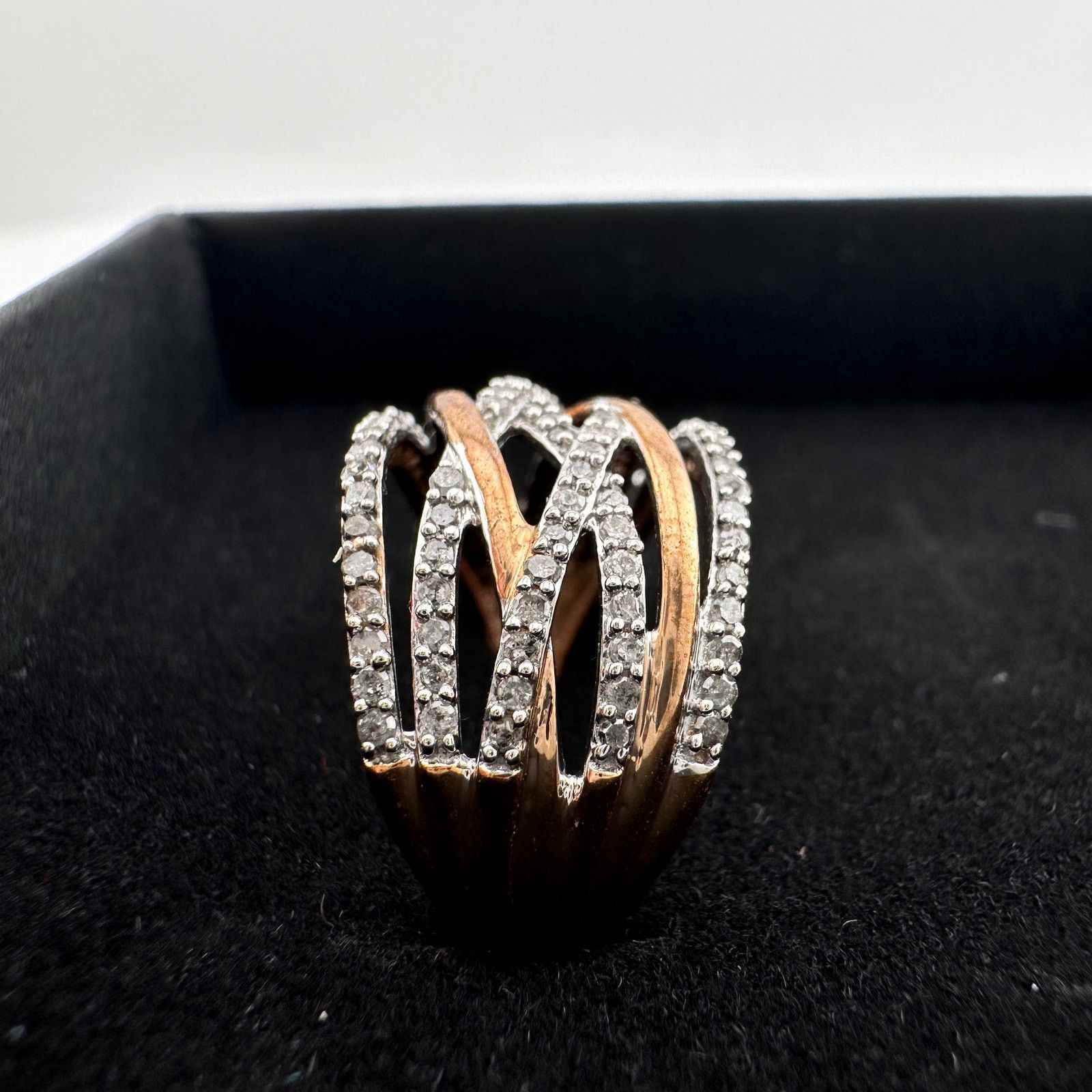 Other 1/2 Carat Natural Diamond Braided Woven Paths Ring Size 7 Size ONE SIZE - 15 Thumbnail