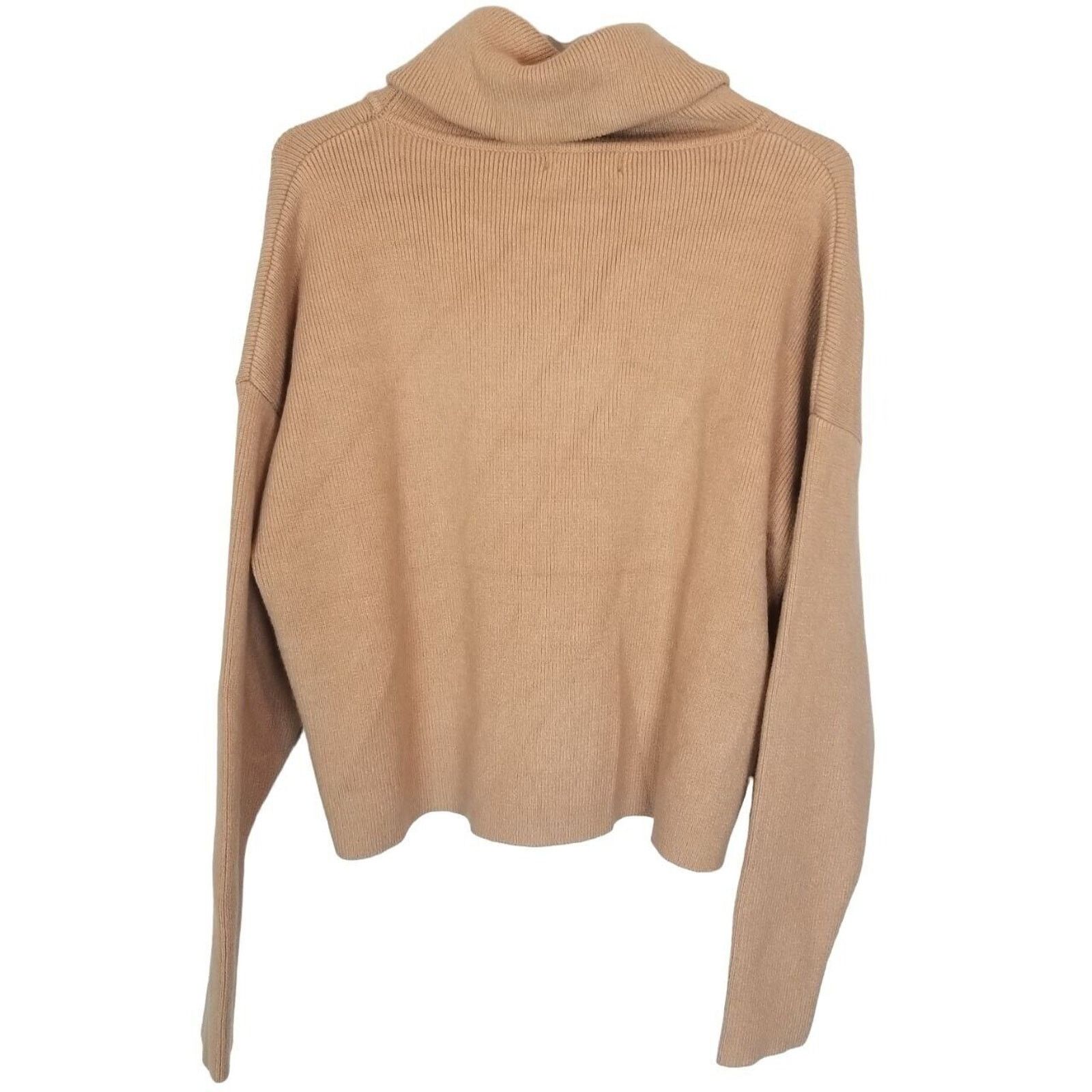 Lululemon Lulus Womens Turtleneck Sweater M Tan Minimalist Ribbed Prep Size M / US 6-8 / IT 42-44 - 9 Thumbnail