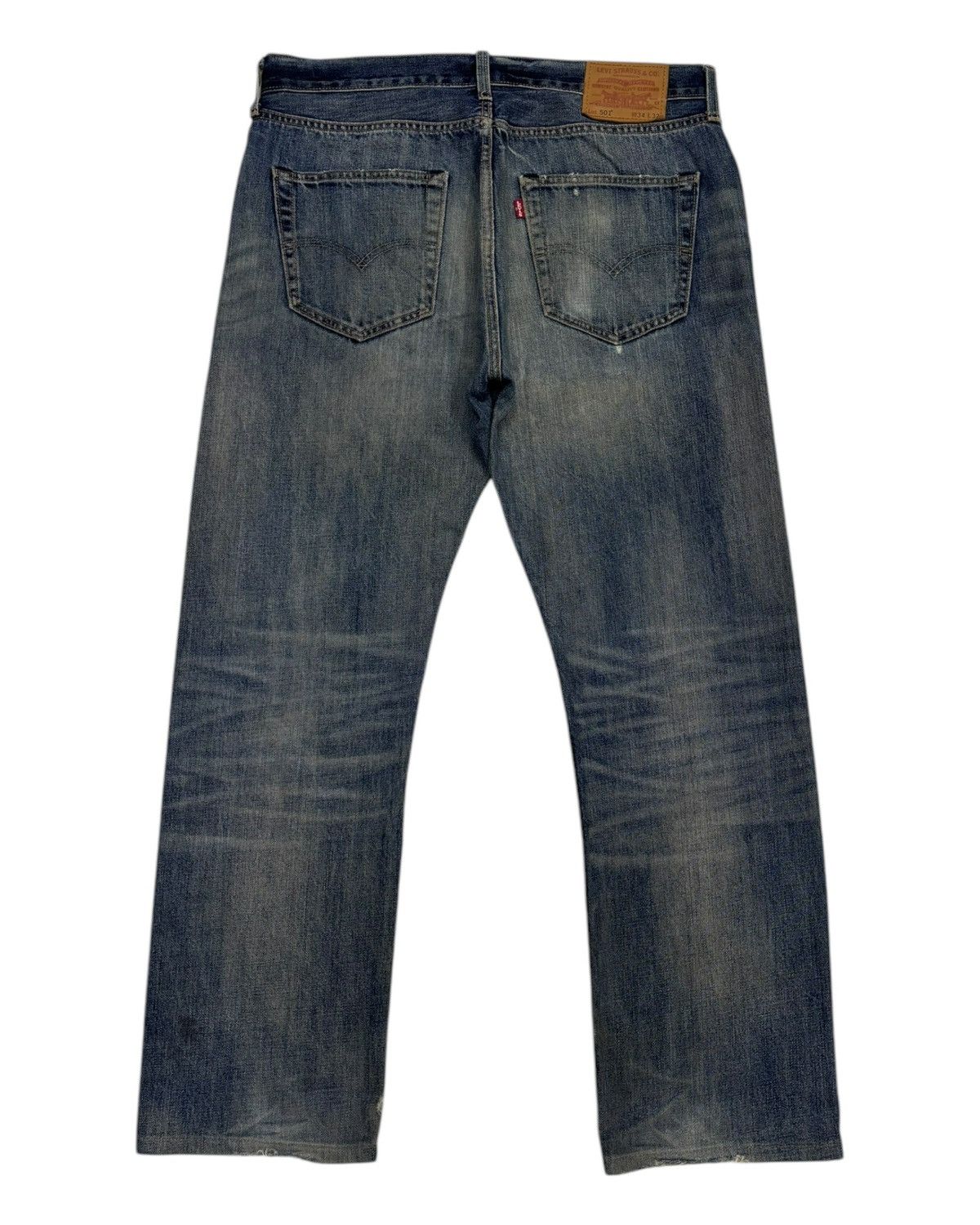 Levi's VTG LEVIS 501 BIG E DISTRESSED DENIM JEANS Size US 35 - 8 Thumbnail