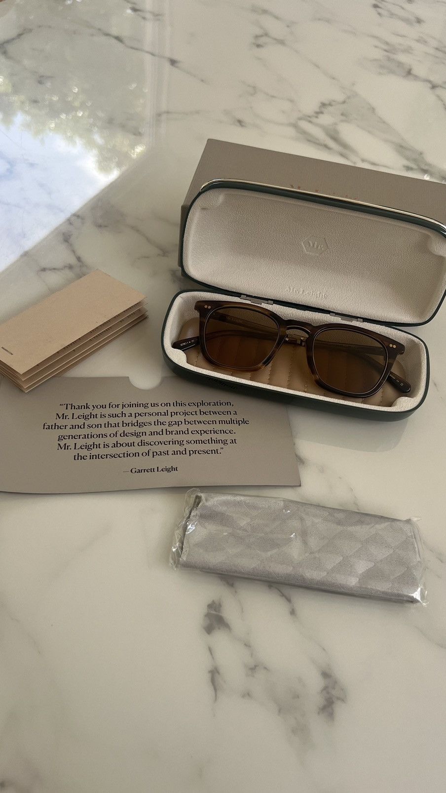 Garrett Leight Mr. Garrett Leight Getty II Brown Tortiese Sunglasses ML2002 Size ONE SIZE - 2 Thumbnail