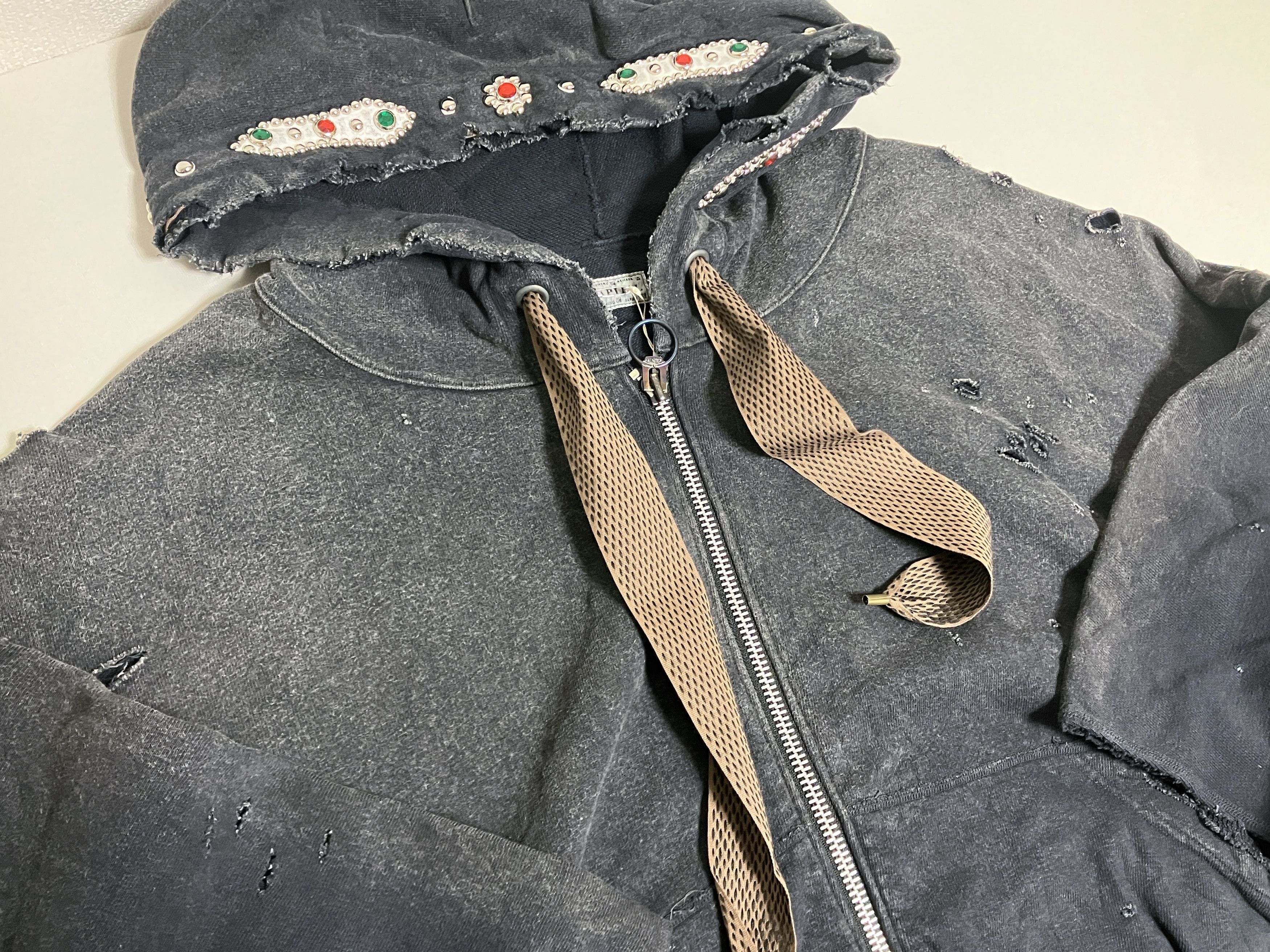 Kapital KAPITAL Thriller Damaged Devil Hood Studs Remake hoodie Size US XL / EU 56 / 4 - 3 Thumbnail