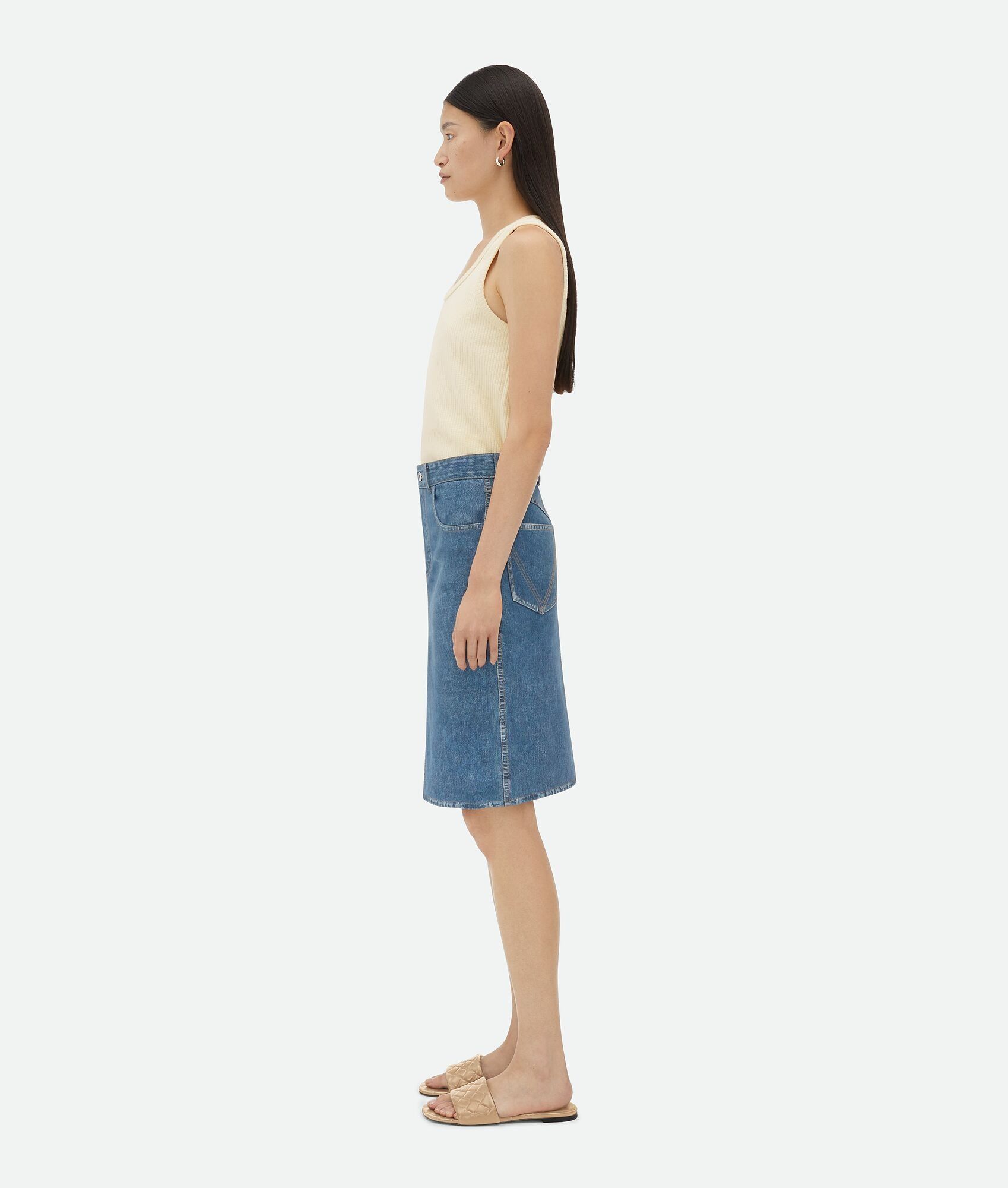 Bottega Veneta o1bcso1str0725 Amy Flat Mules in Cane Sugar Size US 9.5 / IT 39.5 - 5 Thumbnail