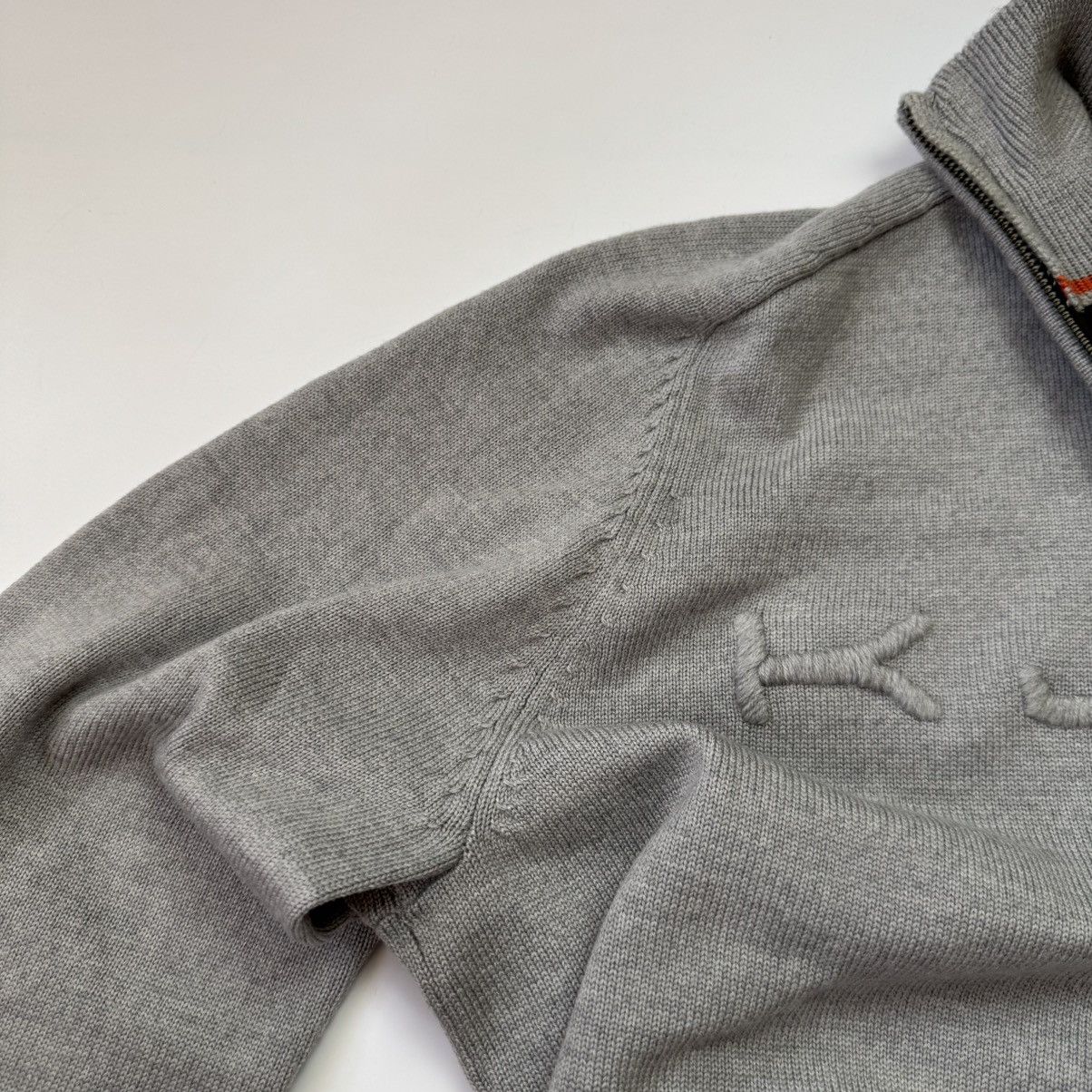 KJUS Gray Kjus 1/3 Zip Sweater Merino Wool Big Logo Old Money Size US L / EU 52-54 / 3 - 7 Thumbnail