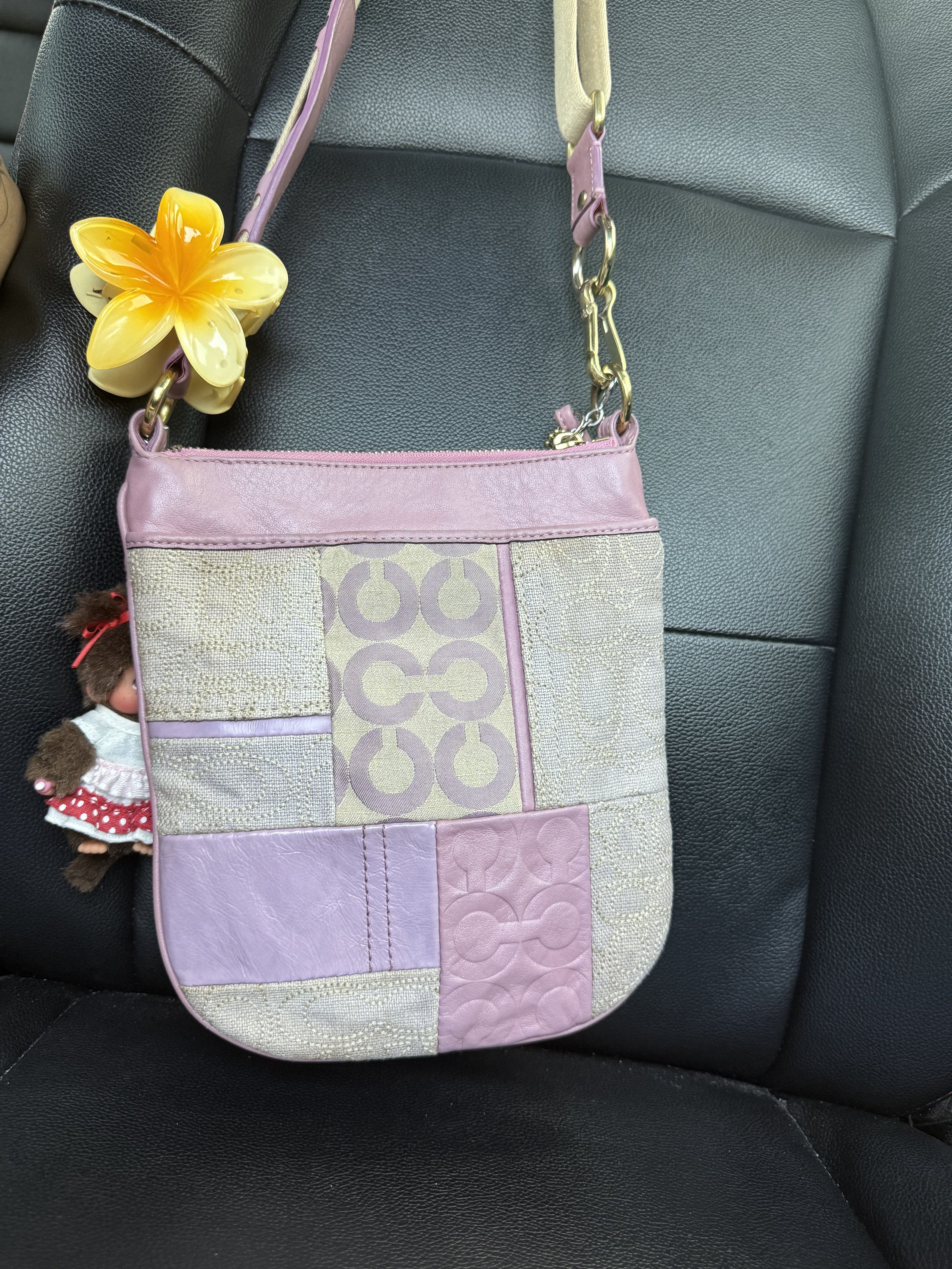 Coach Coach 2000s Ali Patchwork Swingpack Bag Lilac Y2K Vintage Size ONE SIZE - 4 Thumbnail