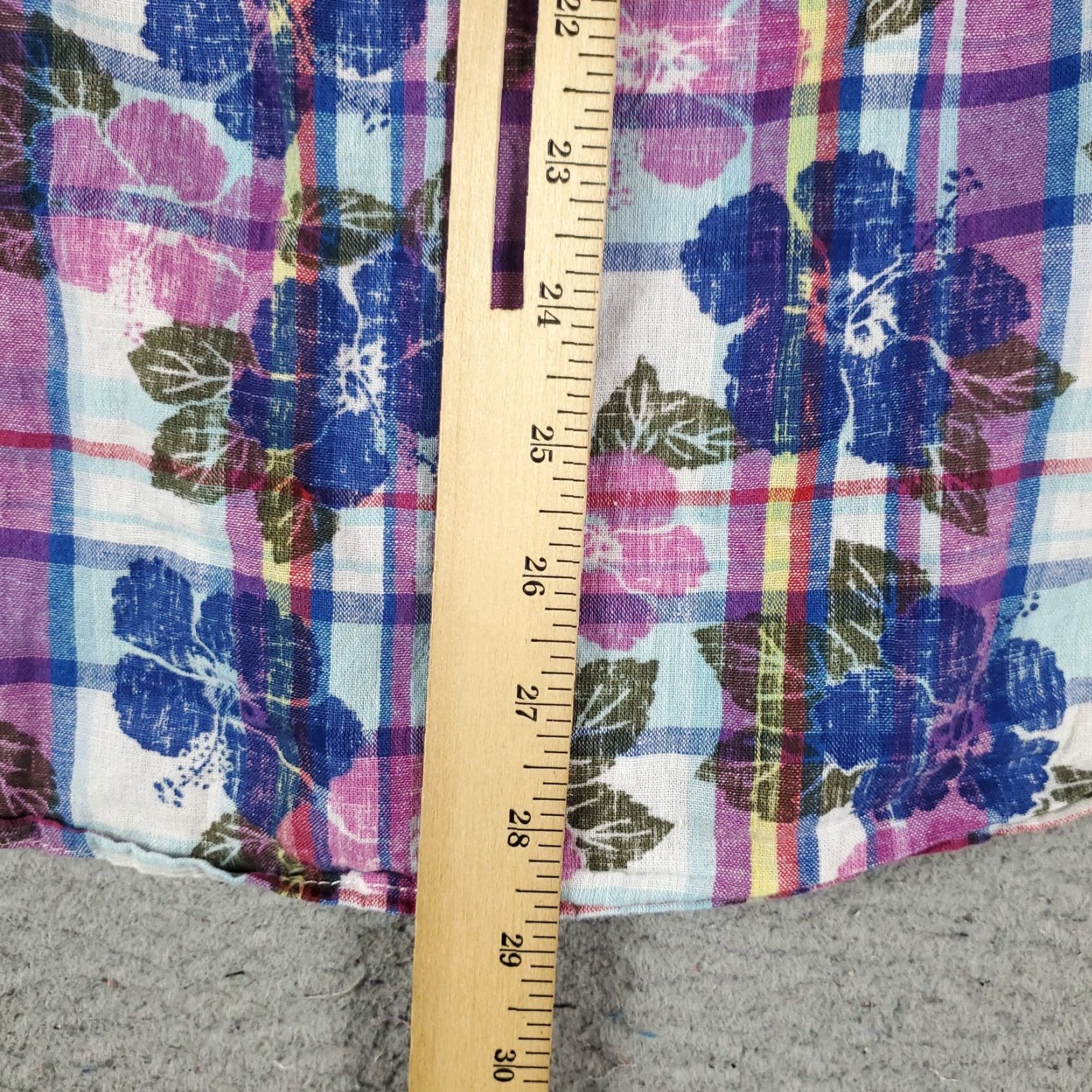 Tommy Bahama VINTAGE Tommy Bahama Shirt Mens XL Blue Purple Plaid Linen Cotton Button Up Short Sleeve Size US XL / EU 56 / 4 - 4 Thumbnail