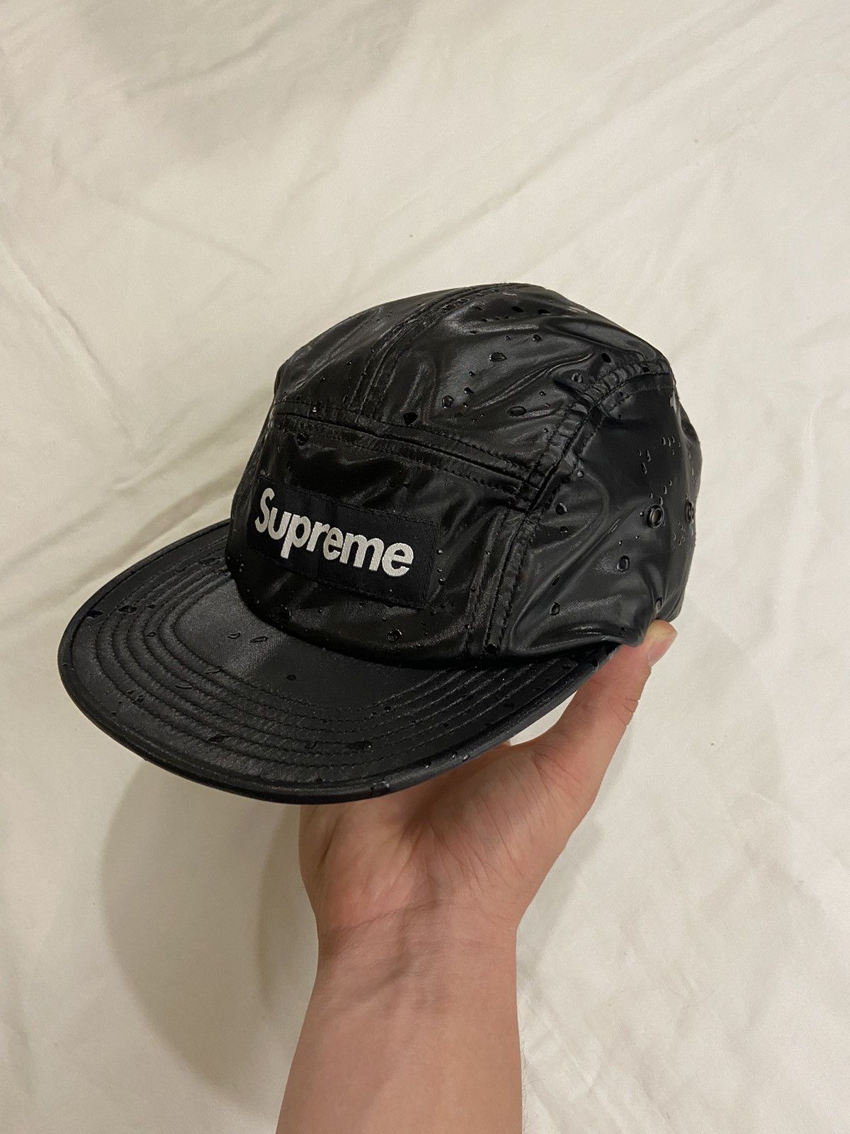 Supreme Gloss Ripstop Camp Cap Black FW23