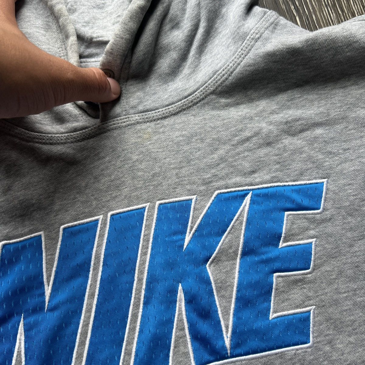Nike × Vintage Nike Y2K Vintage Spell Out Logo Hoodie Black Men’s Large Activewear Athleisure Size US L / EU 52-54 / 3 - 3 Thumbnail