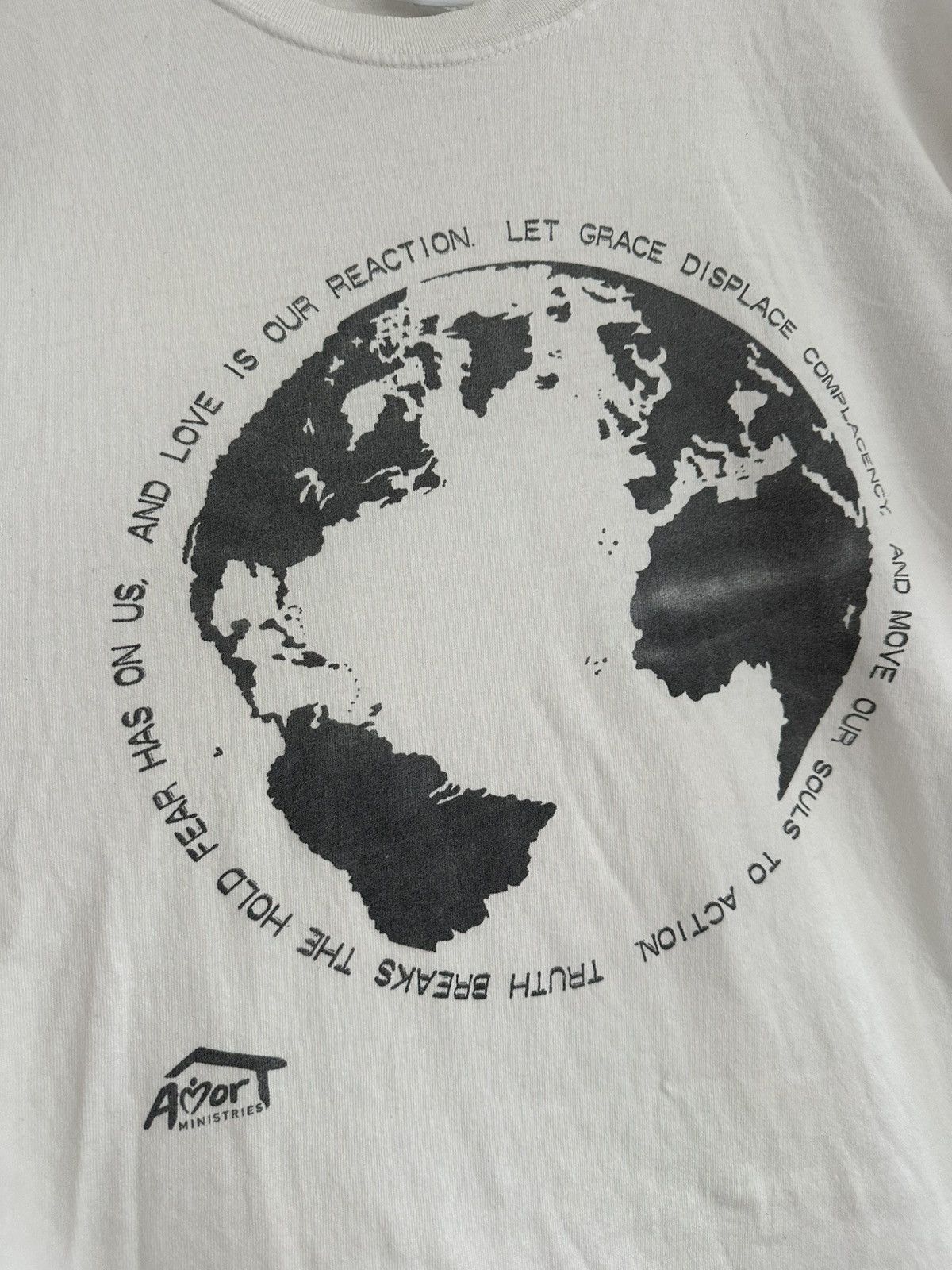 Gildan Vintage Jesus Gildan T-Shirt Globe Graphic Print Earth Size US L / EU 52-54 / 3 - 3 Thumbnail