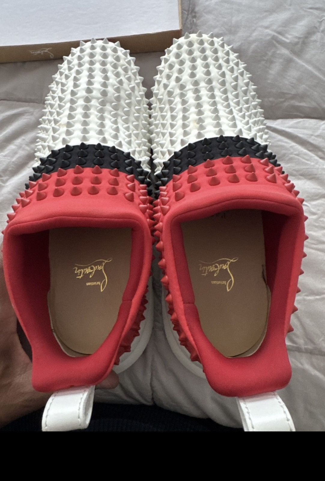 Christian Louboutin Spike Sock Flat Neoprene Tricolore Size US 10 / EU 43 - 12 Thumbnail