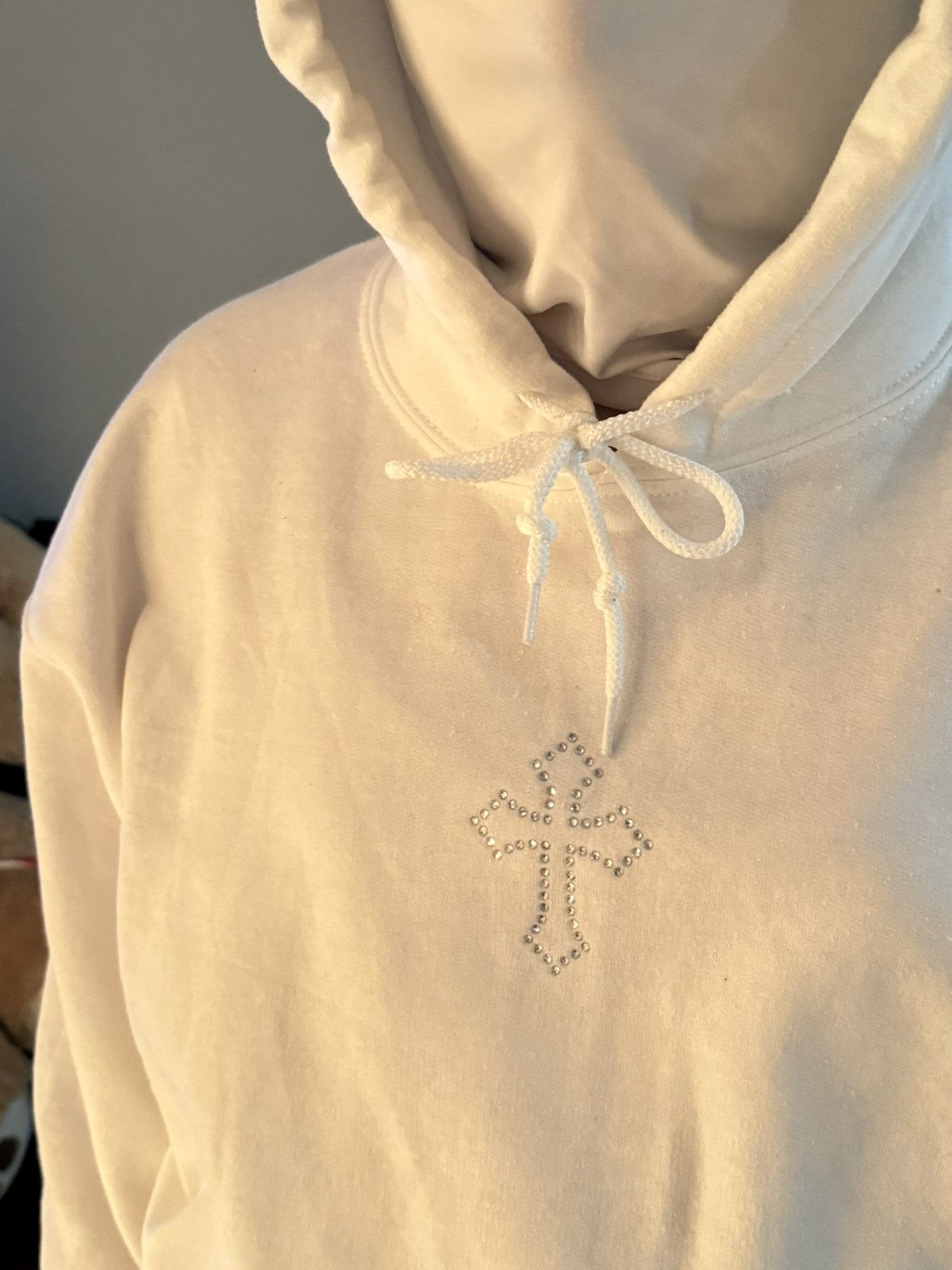 Vintage Rhinestones Poker Cards Cross Vintage Hoodie Size US M / EU 48-50 / 2 - 7 Thumbnail