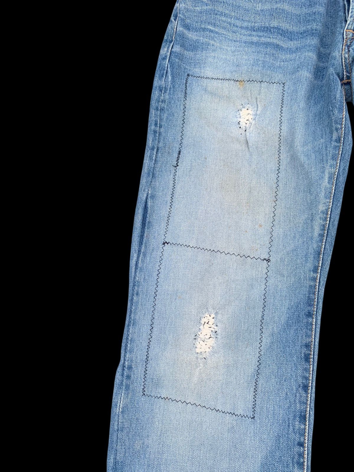 Kapital VINTAGE BLUE BLUE JAPAN INDIGO SELVEDGE DISTRESSED DENIM Size US 28 / EU 44 - 10 Thumbnail