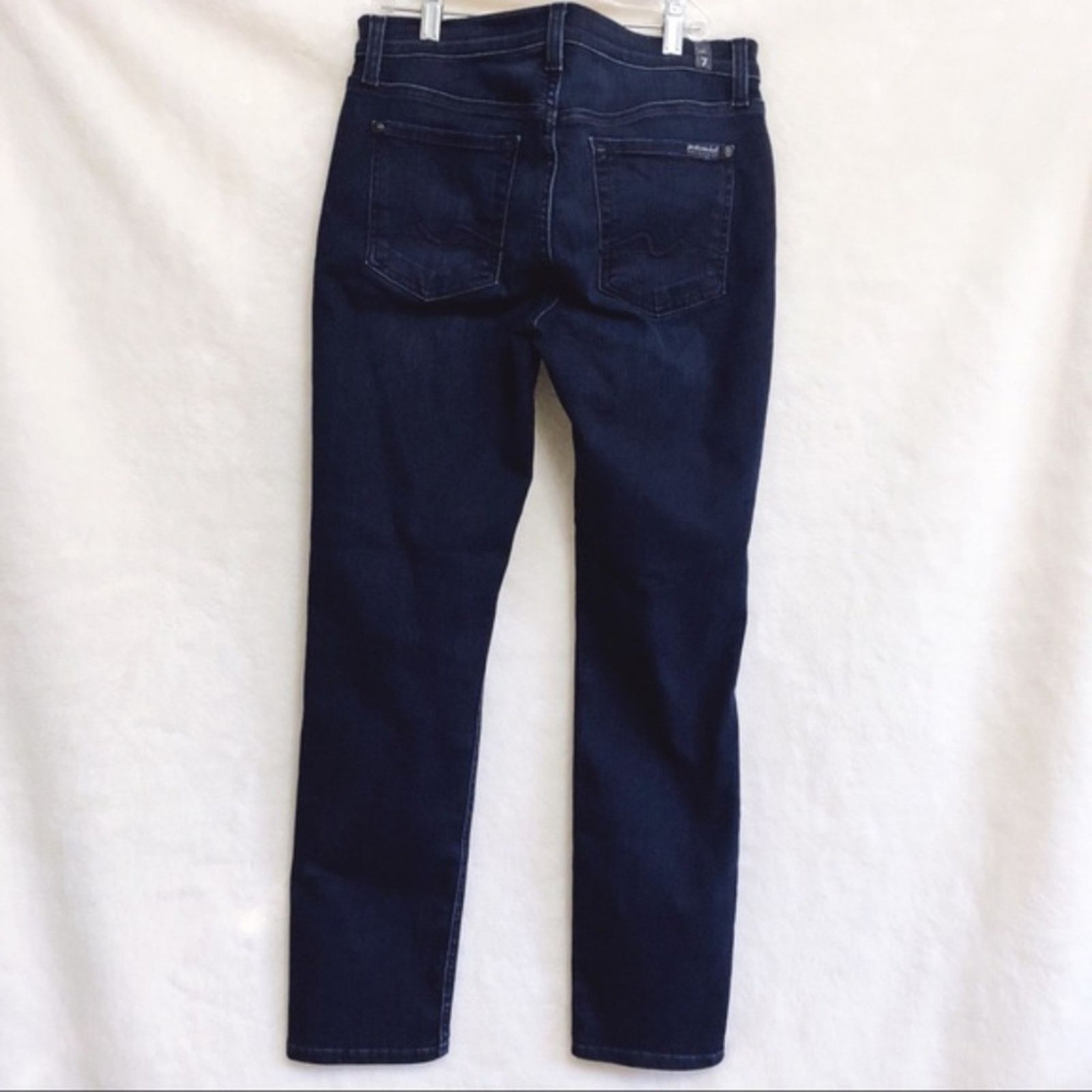 7 For All Mankind 7 For All Mankind Dark Navy Roxanne Crop Skinny Jeans Size 28" / US 6 / IT 42 - 3 Thumbnail