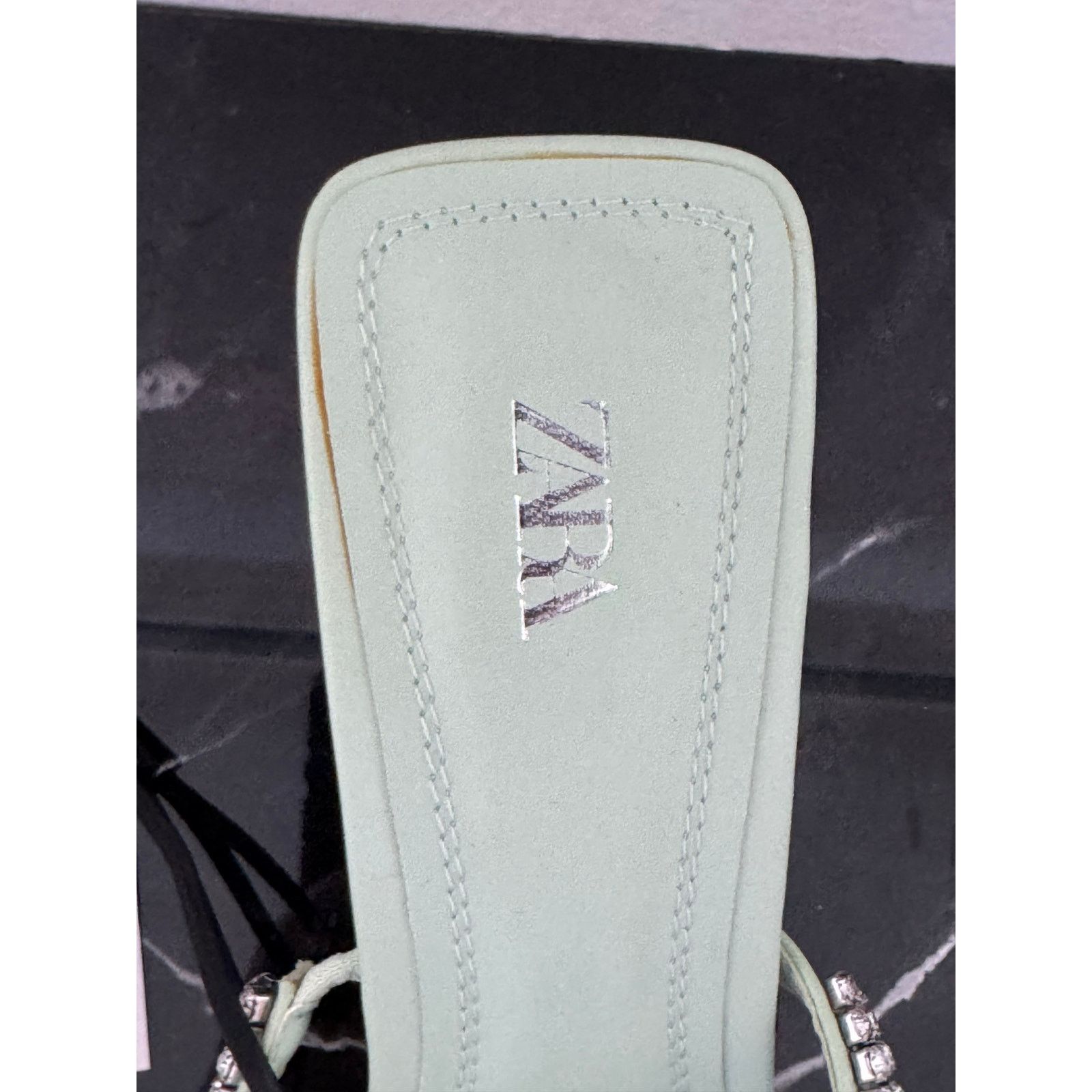 Zara Zara Pistachio Pastel Pointed-toe Mule Kitten Heels Size US 9 / IT 39 - 5 Thumbnail