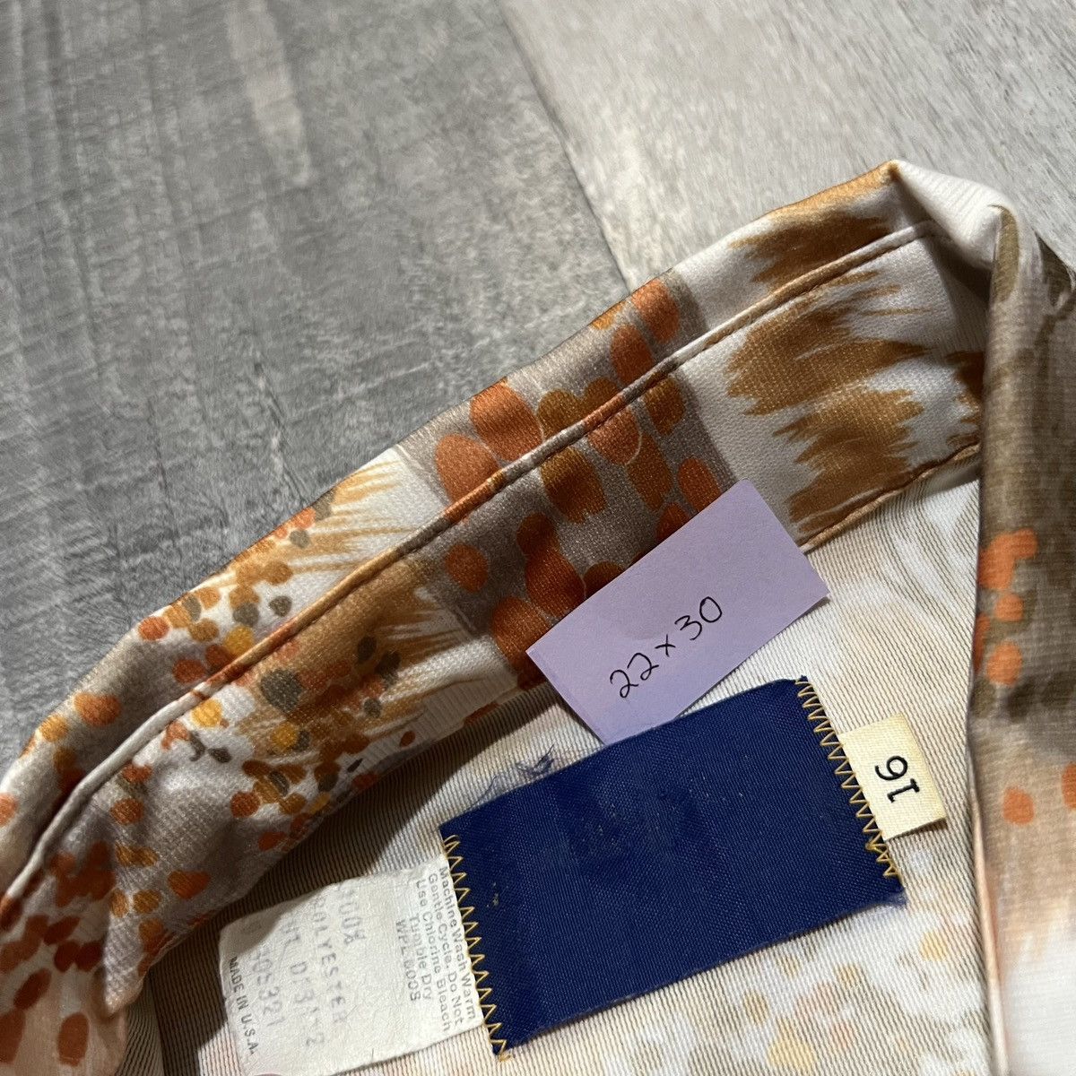 Panhandle Slim × Vintage VTG 70s/80s Orange Abstract Disco Hippie Pearl Snap Shirt Size US L / EU 52-54 / 3 - 4 Thumbnail