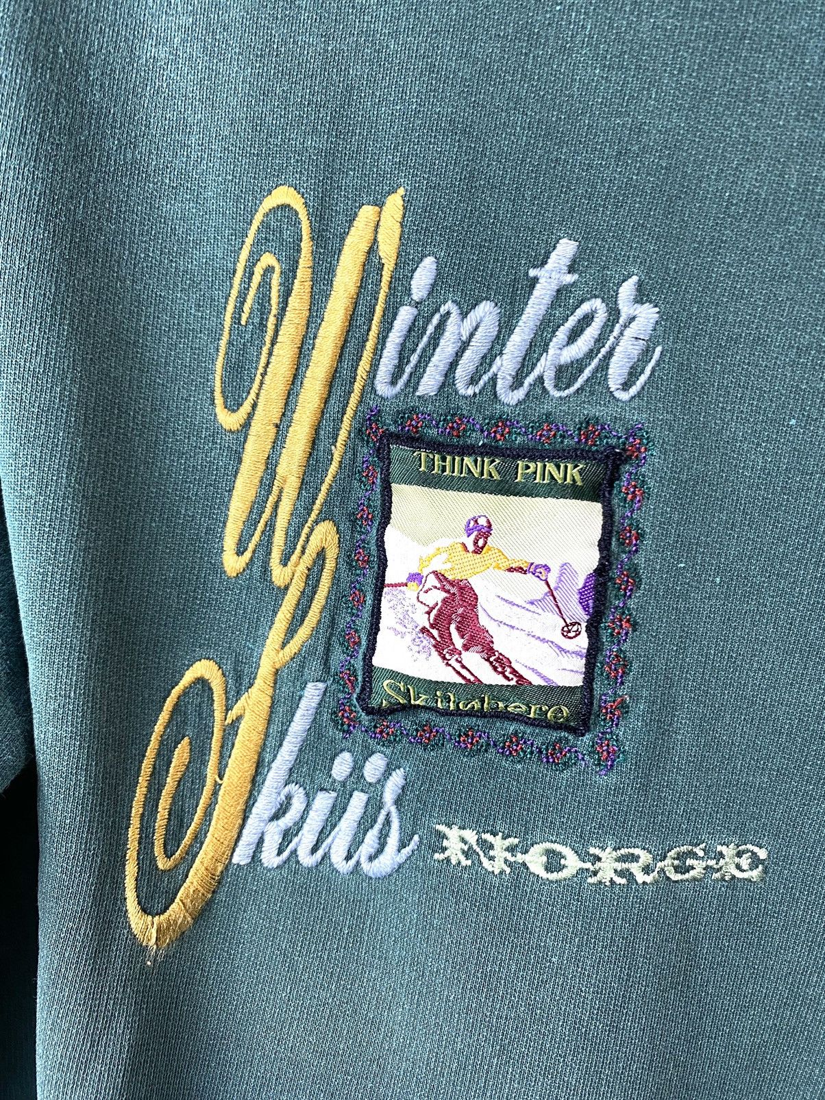 Japanese Brand Rare! 1990’s Vintage Think Pink Skilobere Sweatshirt Size US L / EU 52-54 / 3 - 3 Thumbnail