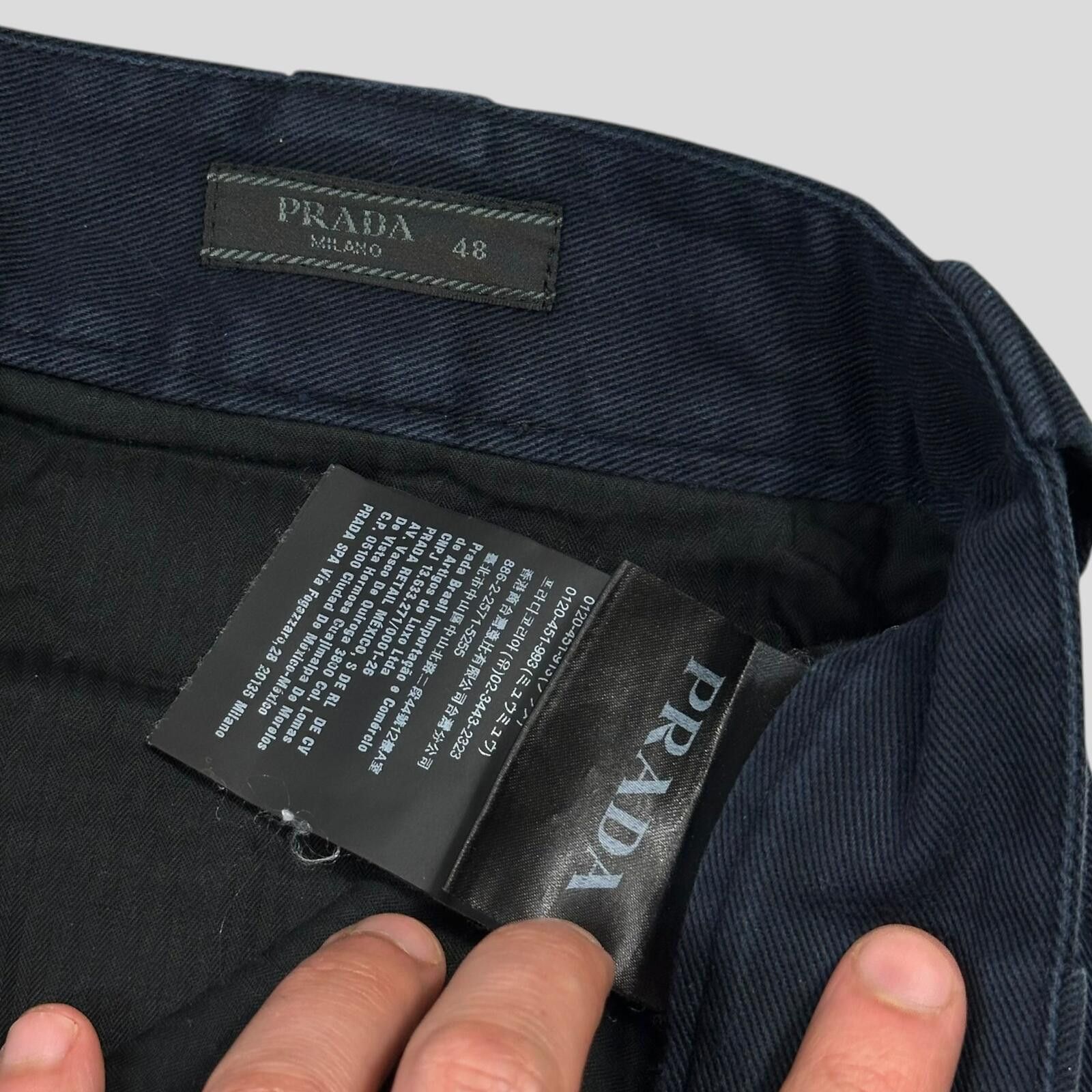 Prada Prada 2018 Rubber Logo Baggy Drill Cotton Trousers - IT48 Size US 31 - 5 Thumbnail