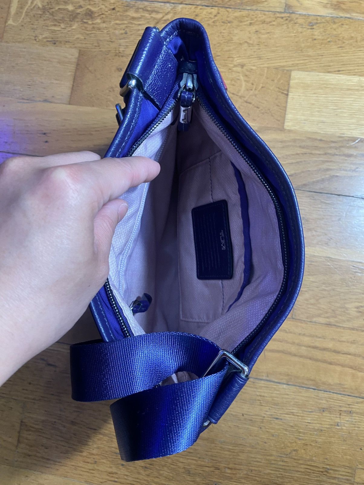 Tumi TUMI Blue Nylon Crossbody Shoulder Bag Size ONE SIZE - 3 Thumbnail