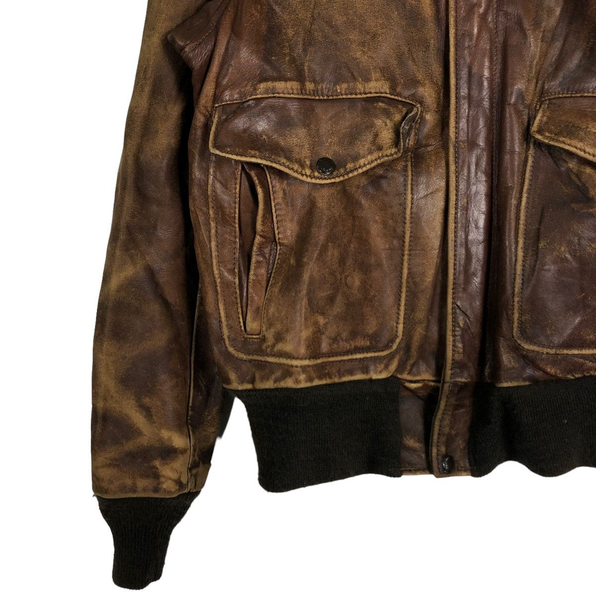 Schott 🔥VINTAGE A2 FLYERS LEATHER JACKET SCHOTT USA SPORTSWEAR Size US M / EU 48-50 / 2 - 5 Thumbnail