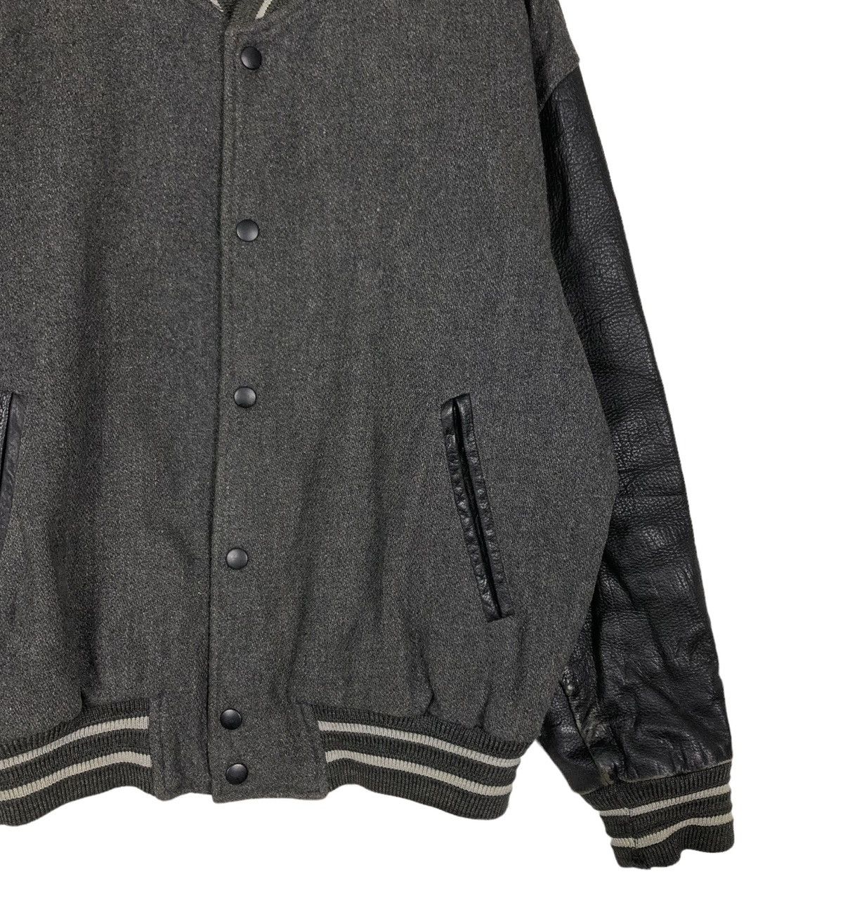 Japanese Brand 🔥VINTAGE LEATHER VARSITY BOMBER JACKET ISSEY MIYAKE Size US M / EU 48-50 / 2 - 5 Thumbnail