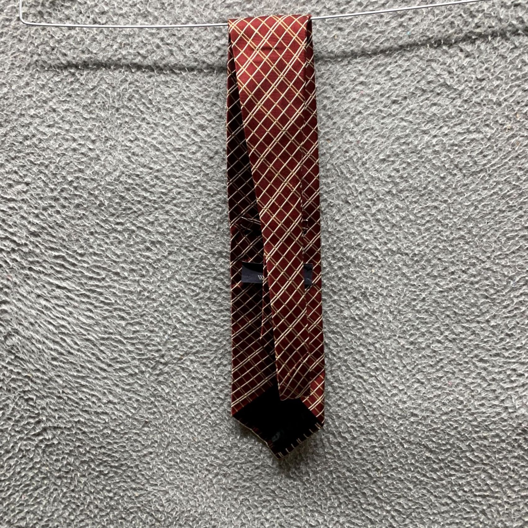 Vintage Vintage Woodward Tie Red Diamond Mens OS Silk 3.75 Inch Formal Neck Adult Pattern Geometric Classic 57"-60" Size ONE SIZE - 5 Thumbnail