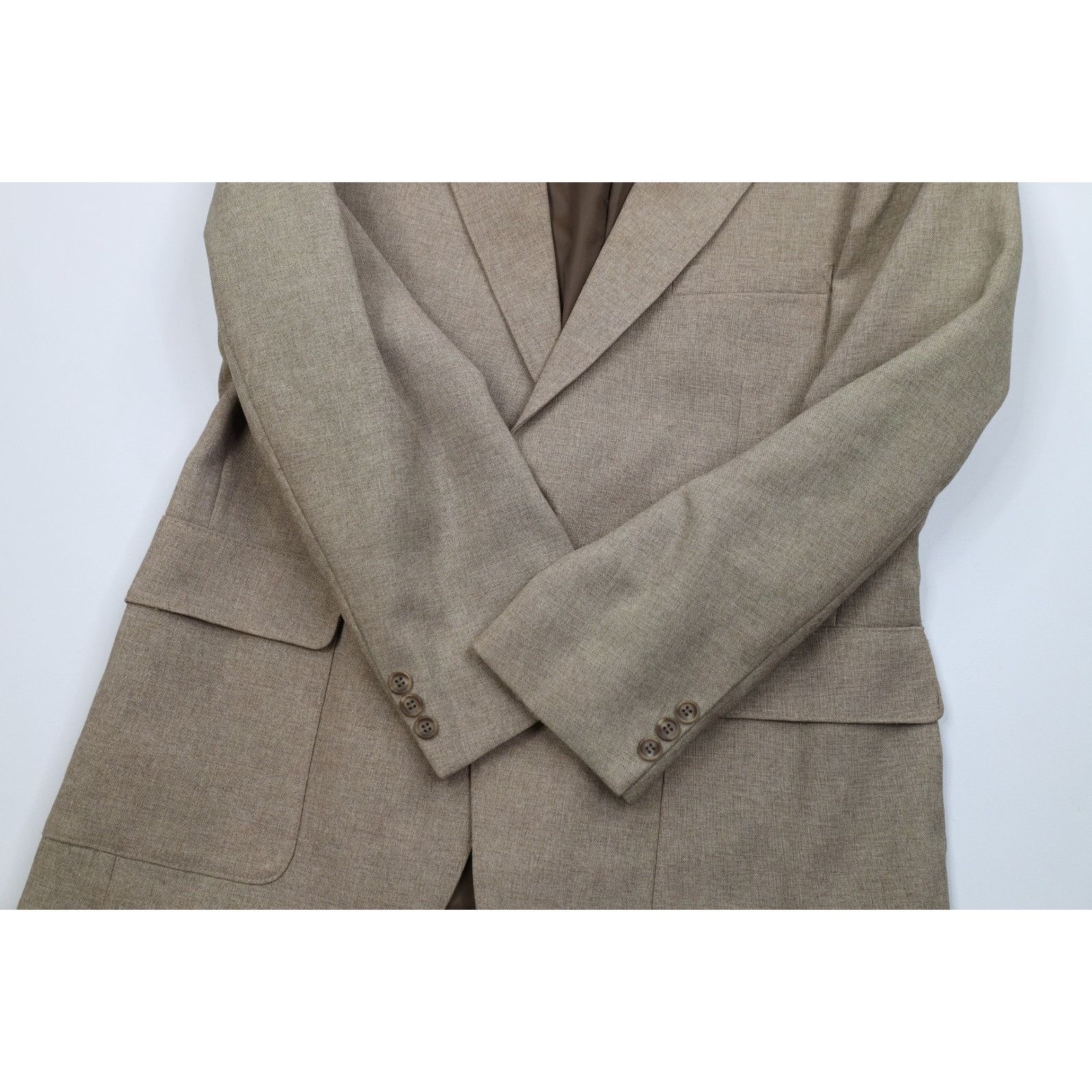 Levi's Vintage 70s Levis Distressed 3 Piece Knit Wedding Suit Size 44R - 4 Thumbnail