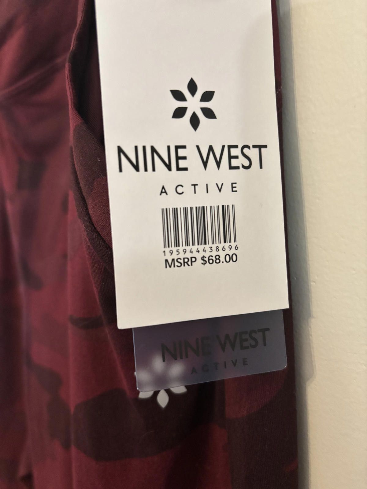 Nine West Nine West Active Women's Moisture Wicking Leggings Burgundy Size 36" / US 14 / IT 50 - 2 Thumbnail