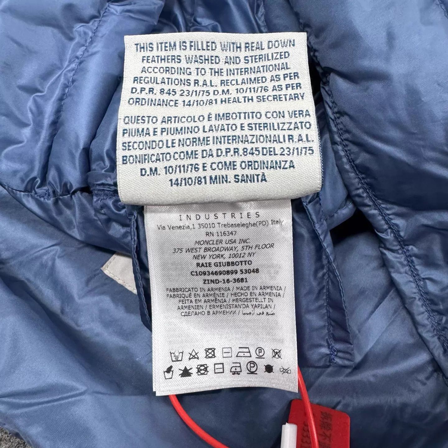 Moncler Moncler Raie Blue Lightweight Hooded Down Jacket Size 2 Size XS / US 0-2 / IT 36-38 - 8 Thumbnail
