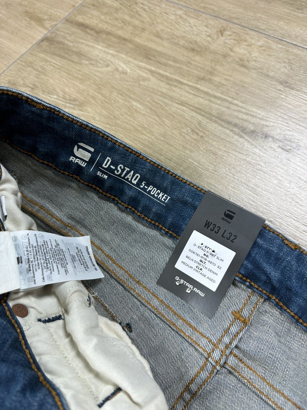 G-Star NEW🏷️ G-Star Raw D-Staq 5-PKT Slim Denim Jeans Size US 33 - 5 Thumbnail