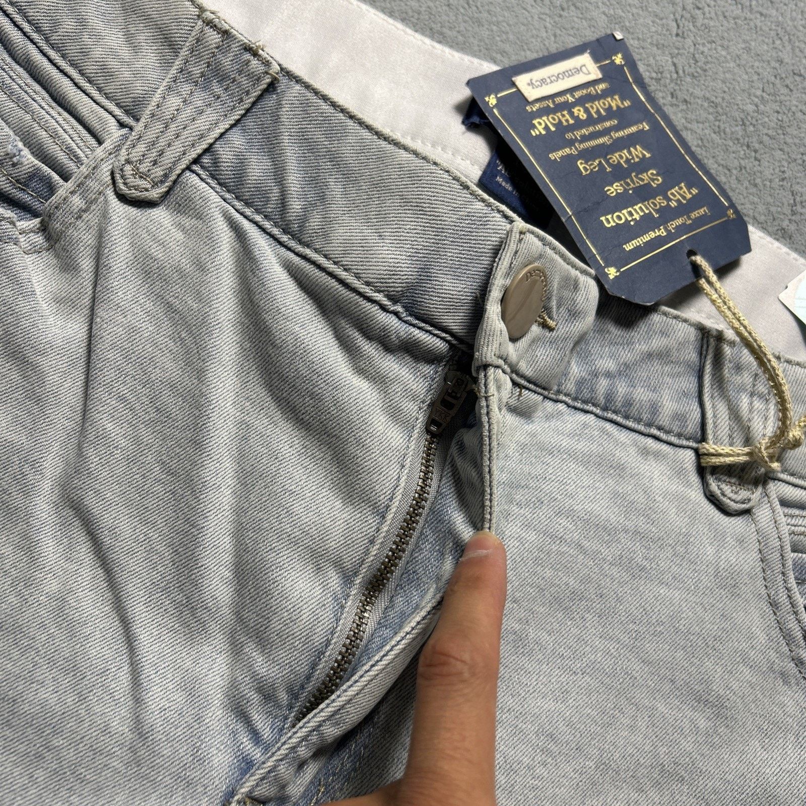 JNCO Beyond Baggy Jeans Women 16w 39x27 Raw Hem Hamilton Wide Leg Size 38" / US 16 / IT 52 - 5 Thumbnail