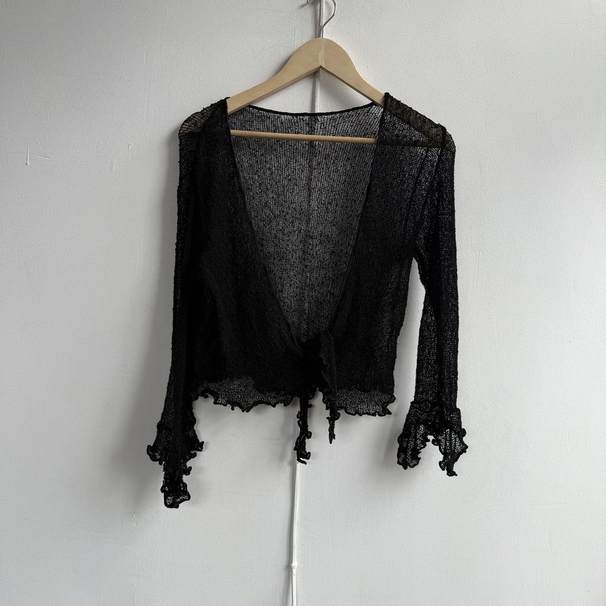 Vintage Vintage Y2K Hand Made Knit Mesh Blouse Issey Miyalke Style Size S / US 4 / IT 40 - 6 Thumbnail
