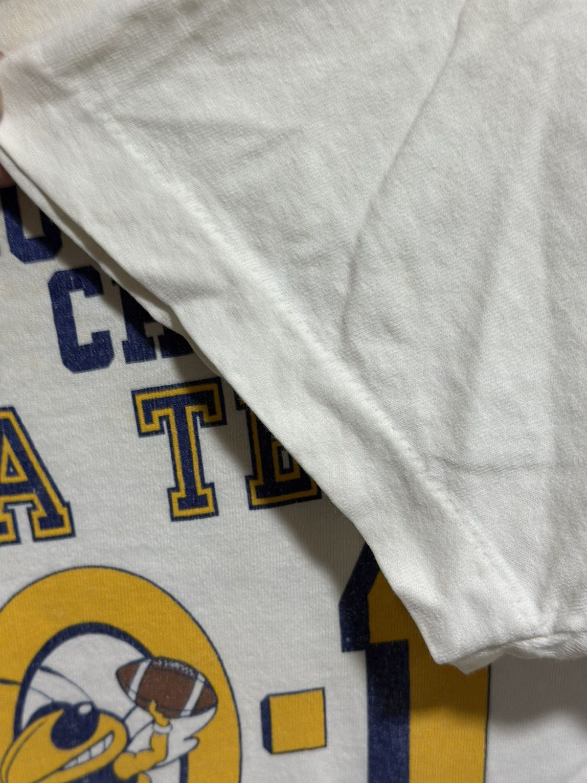 Fruit Of The Loom × Vintage Vintage Giorgia Tech Football National Champs Distress Tee Size US L / EU 52-54 / 3 - 6 Thumbnail