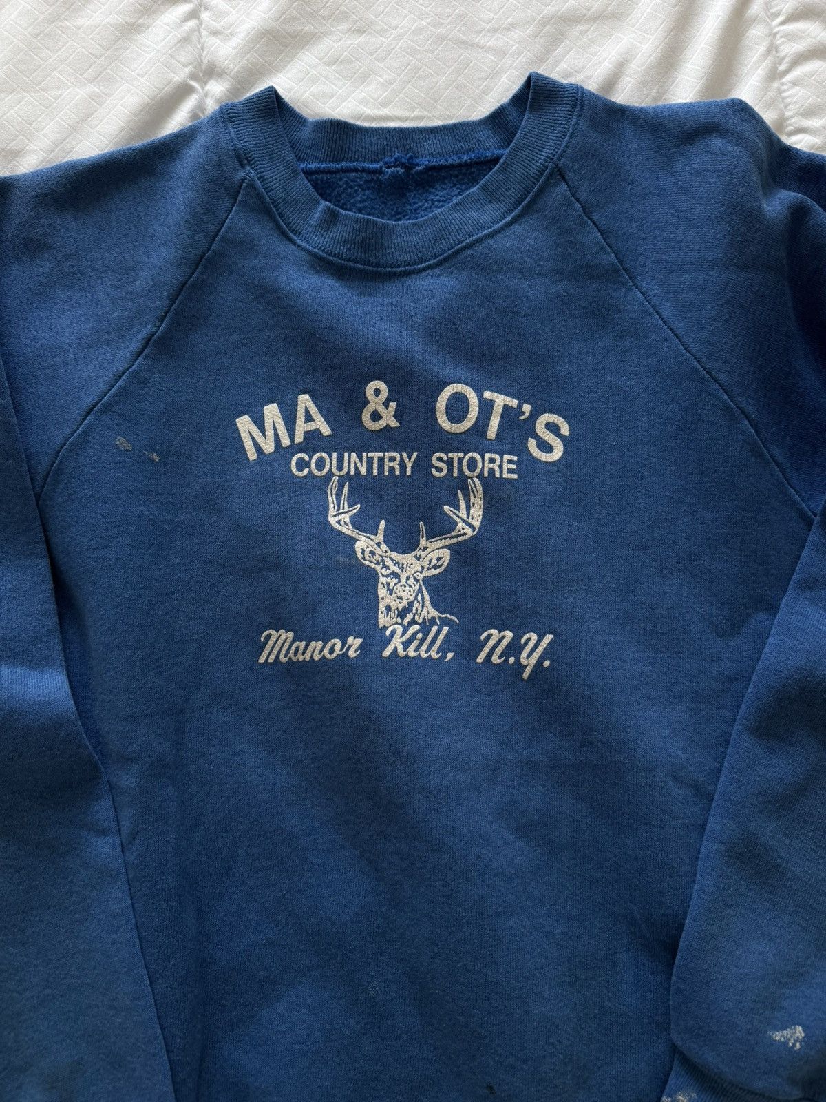 Vintage 1980s Blue Deer Crewneck Sweatshirt Size US M / EU 48-50 / 2 - 2 Thumbnail