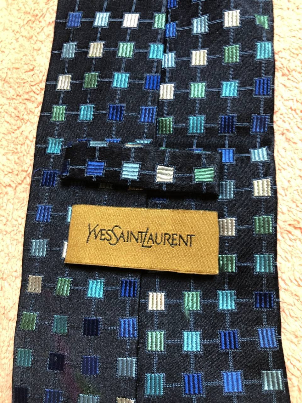 Yves Saint Laurent YVES SAINT LAURENT Silk Luxury Brand Necktie Blue Size ONE SIZE - 2 Thumbnail