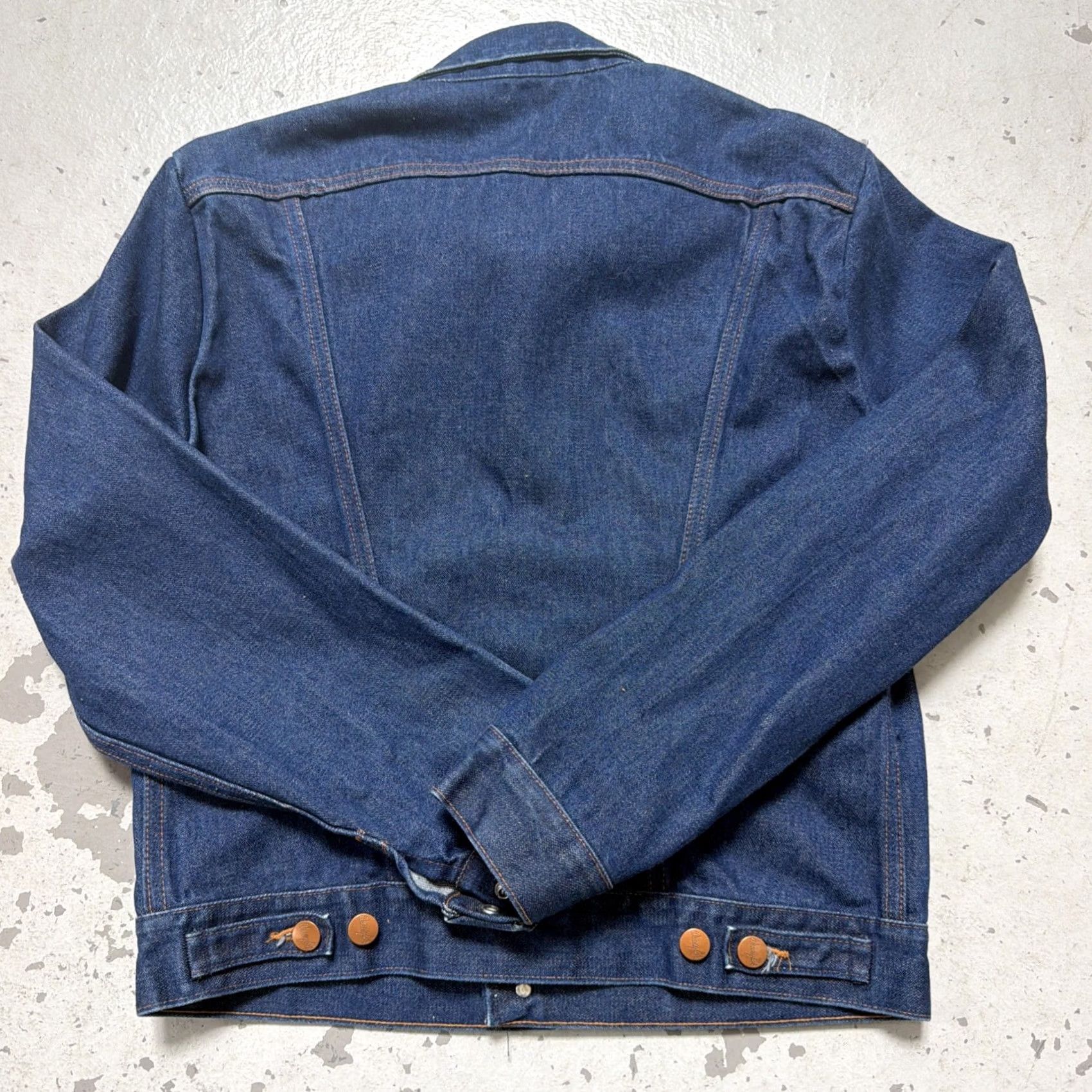 Wrangler VINTAGE Wrangler Jacket Main Selling Point Denim Trucker Ranch USA Made 40 Men Blue Denim 80s 70s Workwear Cowboys Mens Size US XXS / EU 40 - 7 Thumbnail