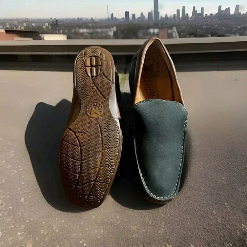 Mephisto MEPHISTO Men Leather Loafer Dark Green Shoes 8.5 M $495 Size US 8.5 / EU 41-42 - 3 Thumbnail
