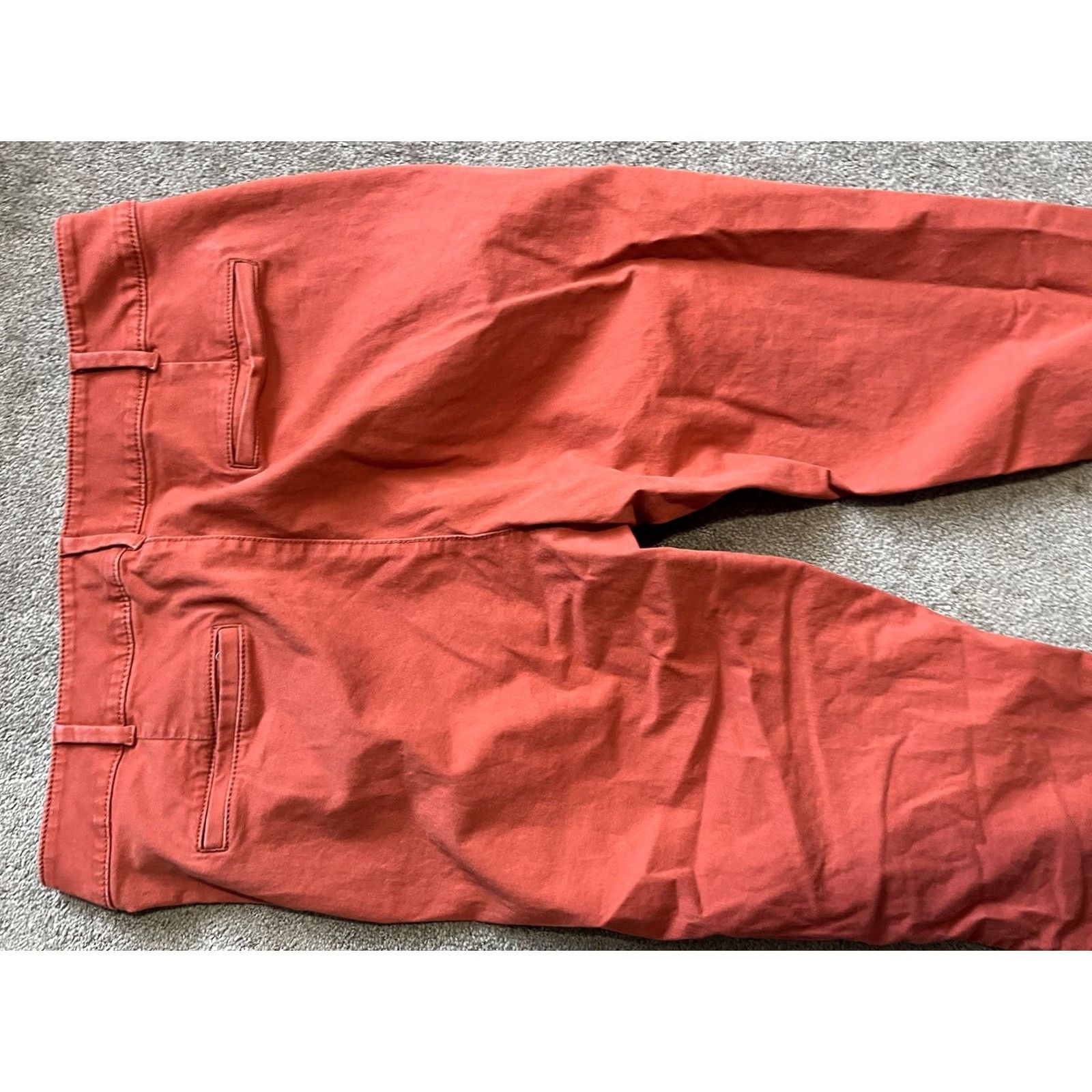 Ann Taylor ANN TAYLOR LOFT Marisa Orange straight leg pants size 12 Women Chino Cotton Dress Pants Regular Size 34" / US 12 / IT 48 - 4 Thumbnail