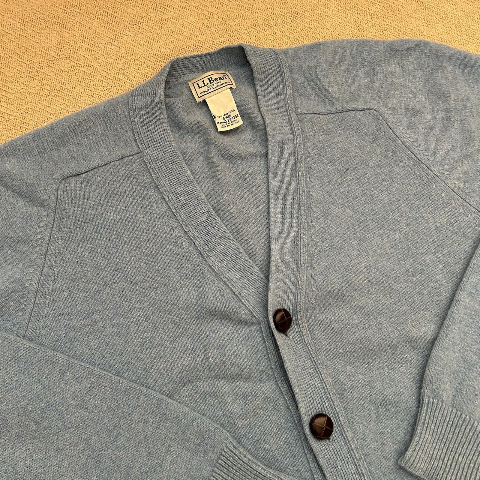 L.L. Bean Ll Bean Lamb Wool Knit Blue Cardigan Sweater Small Size US S / EU 44-46 / 1 - 2 Thumbnail