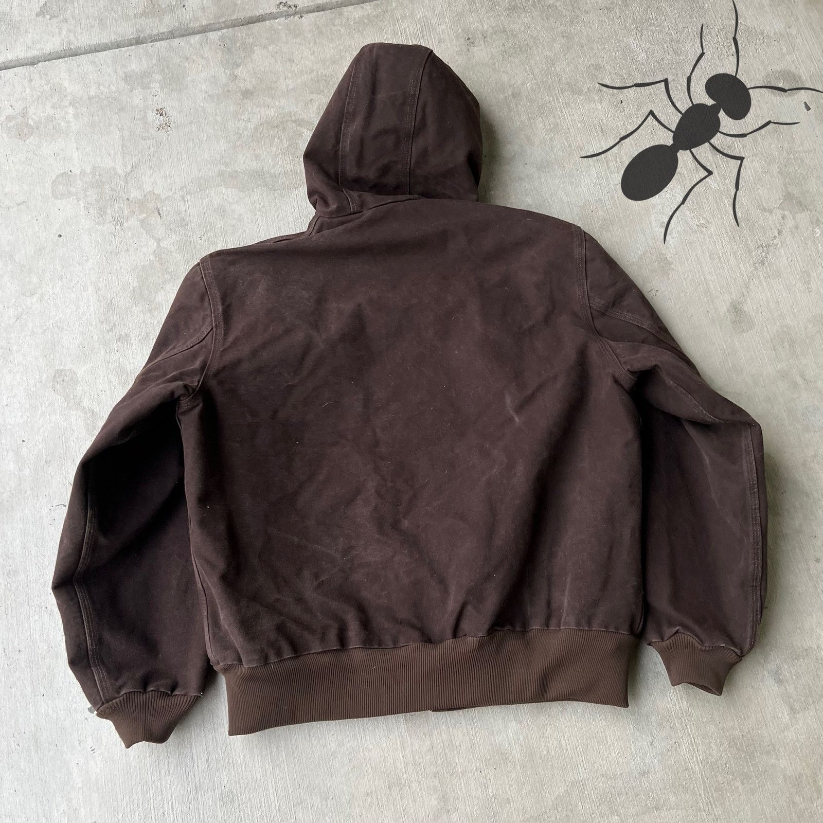 Carhartt × Vintage Carhartt J244 DKB brown hooded work wear jacket Size US L / EU 52-54 / 3 - 5 Thumbnail