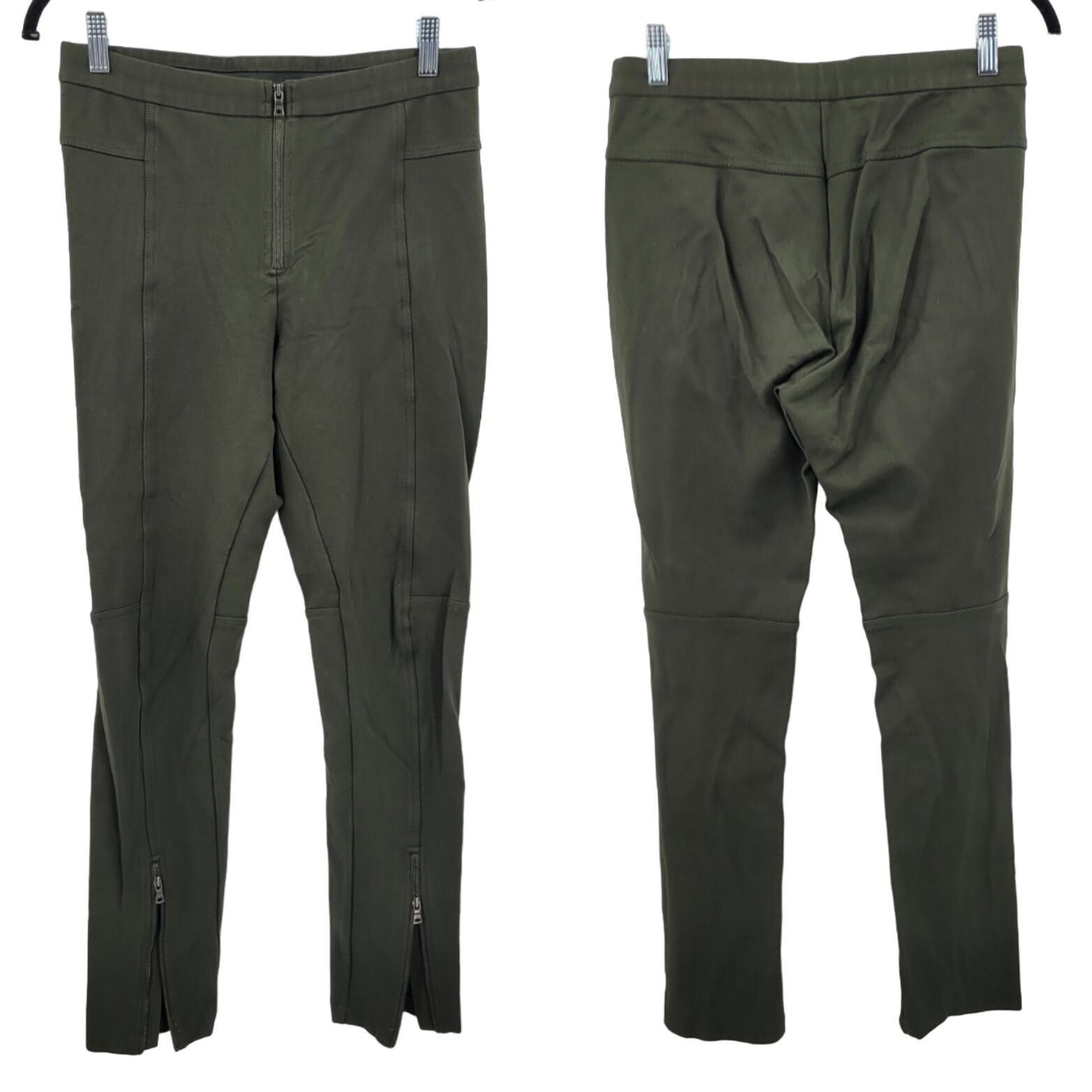 Other BCBGMaxAzria Christopher Olive Green Leggings Moto Pants M Z Size 27" / US 4 / IT 40 - 1 Thumbnail