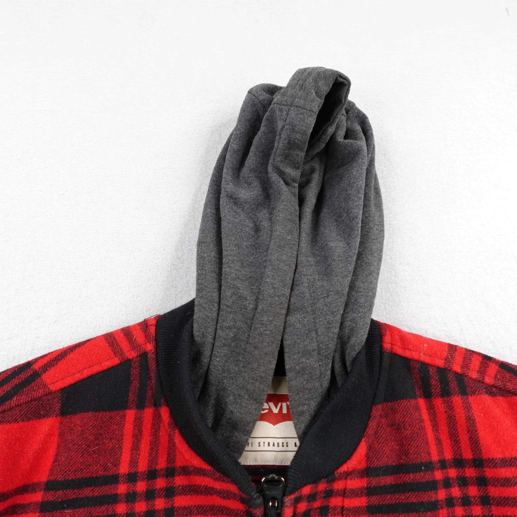 Levi's Levi's Jacket Men XL Red Plaid Wool Blend Quilt Lined Insulated Hooded Parka Coat Size US XL / EU 56 / 4 - 2 Thumbnail