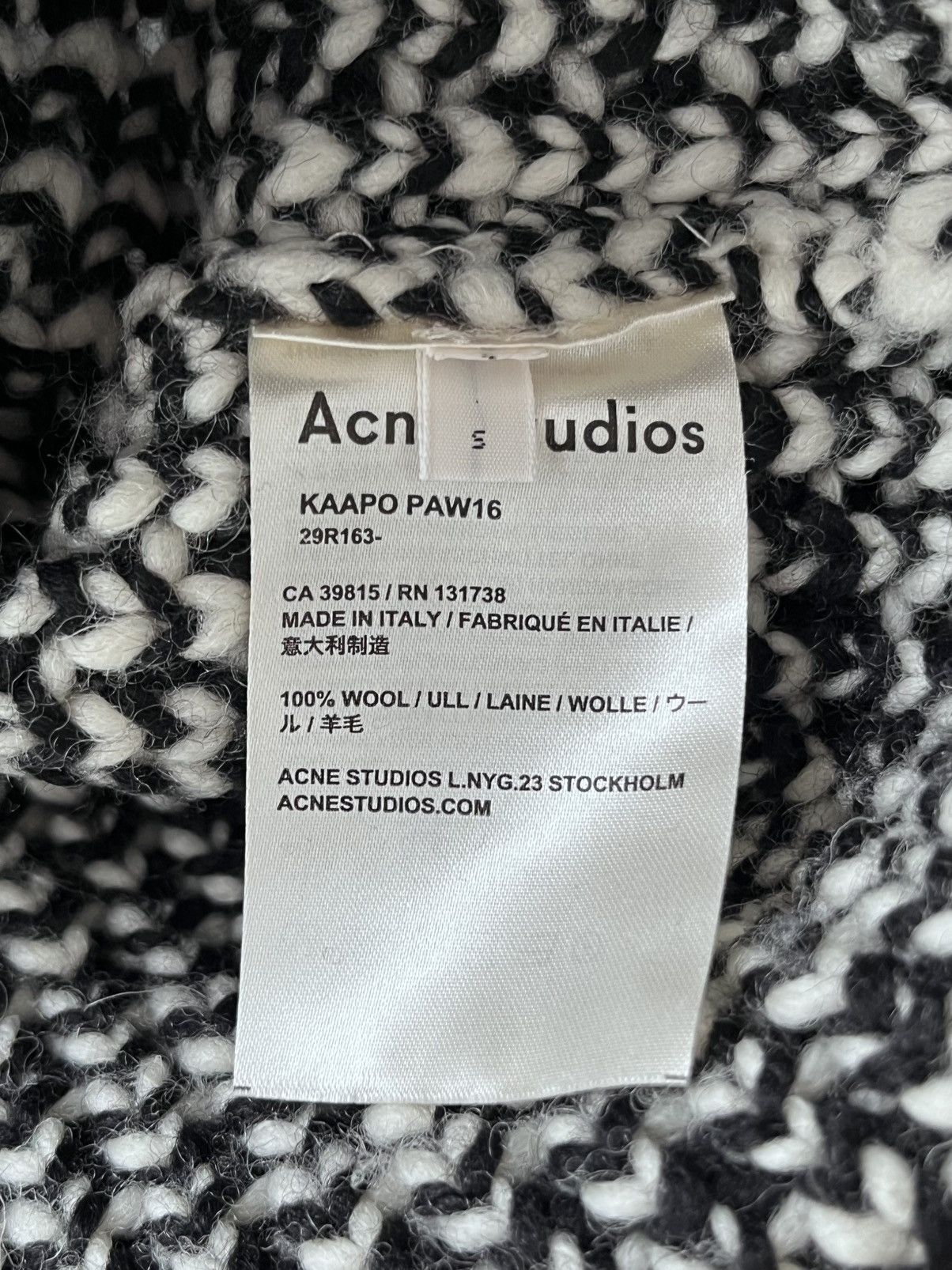 Acne Studios Black and White Sweater Size US S / EU 44-46 / 1 - 4 Thumbnail