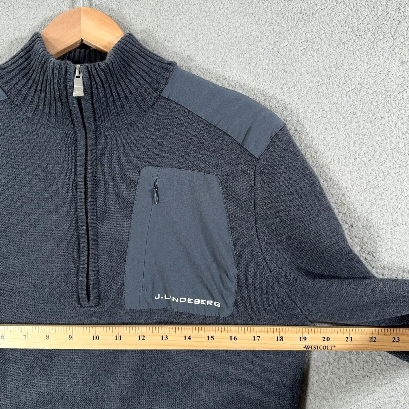 J.Lindeberg J.Lindeberg Sweater Mens Small READWool Gore Windstopper 1/4 Zip Lined Pullover Size US S / EU 44-46 / 1 - 7 Thumbnail