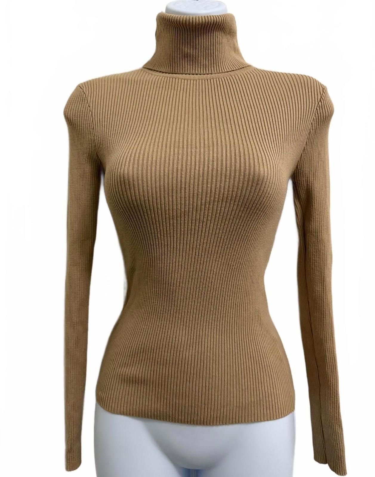 Forever 21 FOREVER21 Knit Turtleneck in Sand (SMALL) Size S / US 4 / IT 40 - 1 Thumbnail