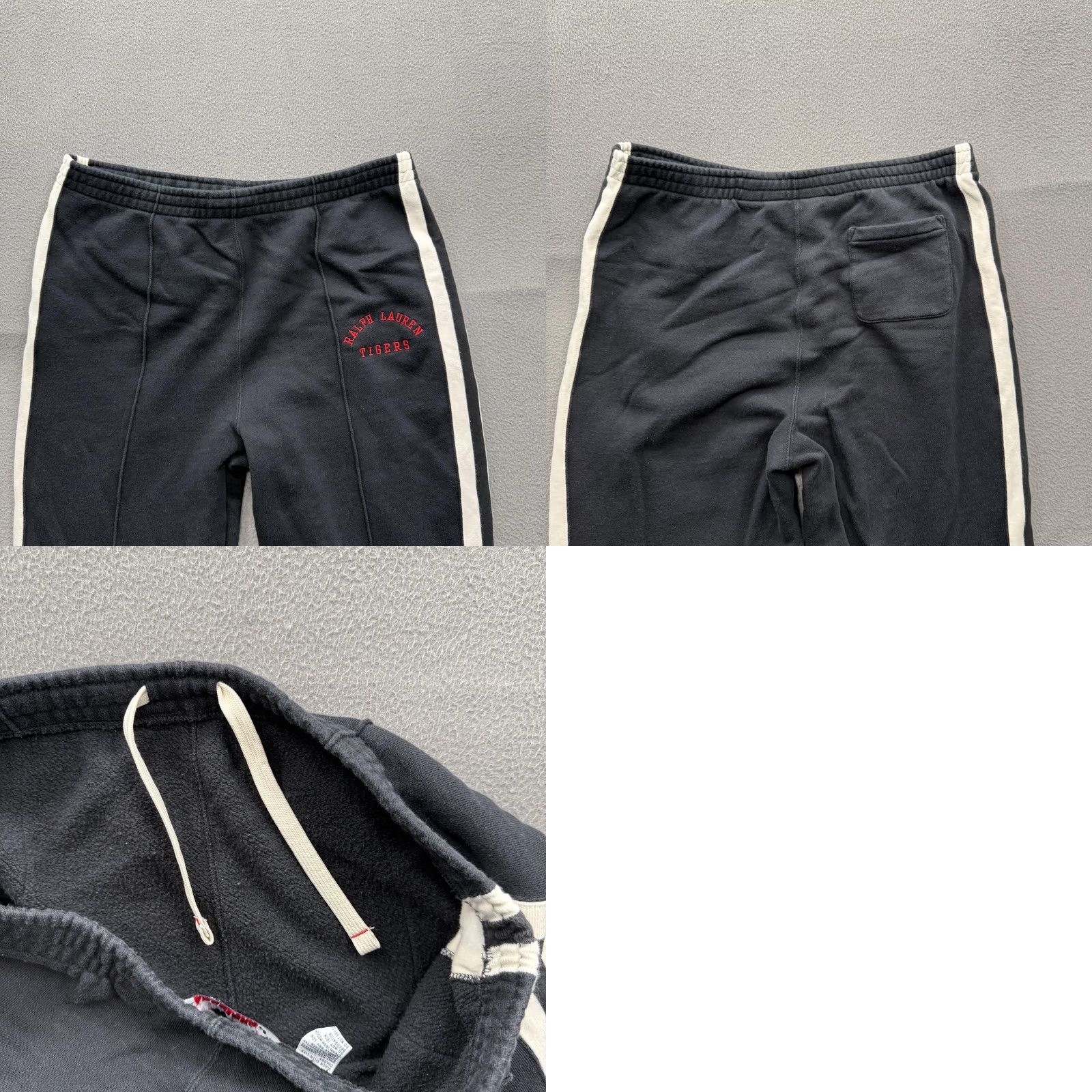 Polo Ralph Lauren VINTAGE Polo Ralph Lauren Sweatpants Mens Large Black Tigers 67 Side Stripe Sweatpants Size US L / EU 52-54 / 3 - 8 Thumbnail