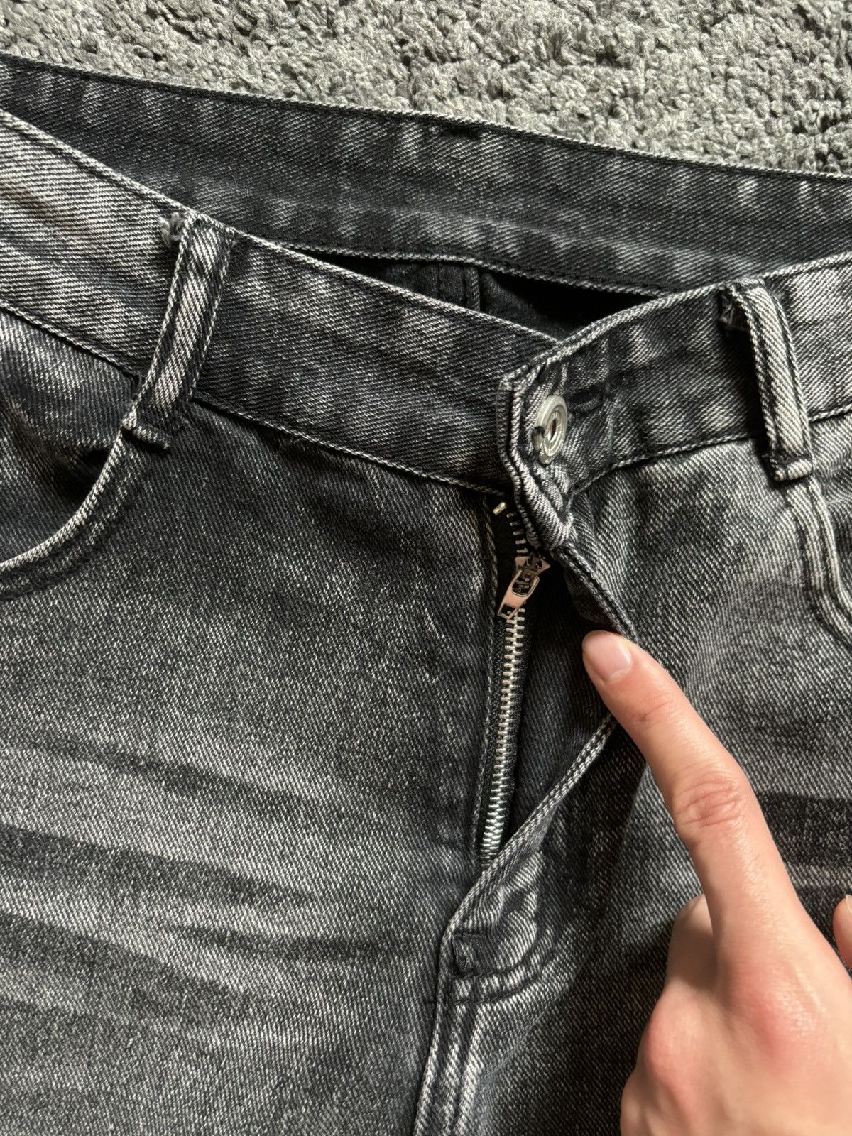 Jean × Vintage Gray wavy baggy jeans oversized vintage denim Size US 30 / EU 46 - 7 Thumbnail