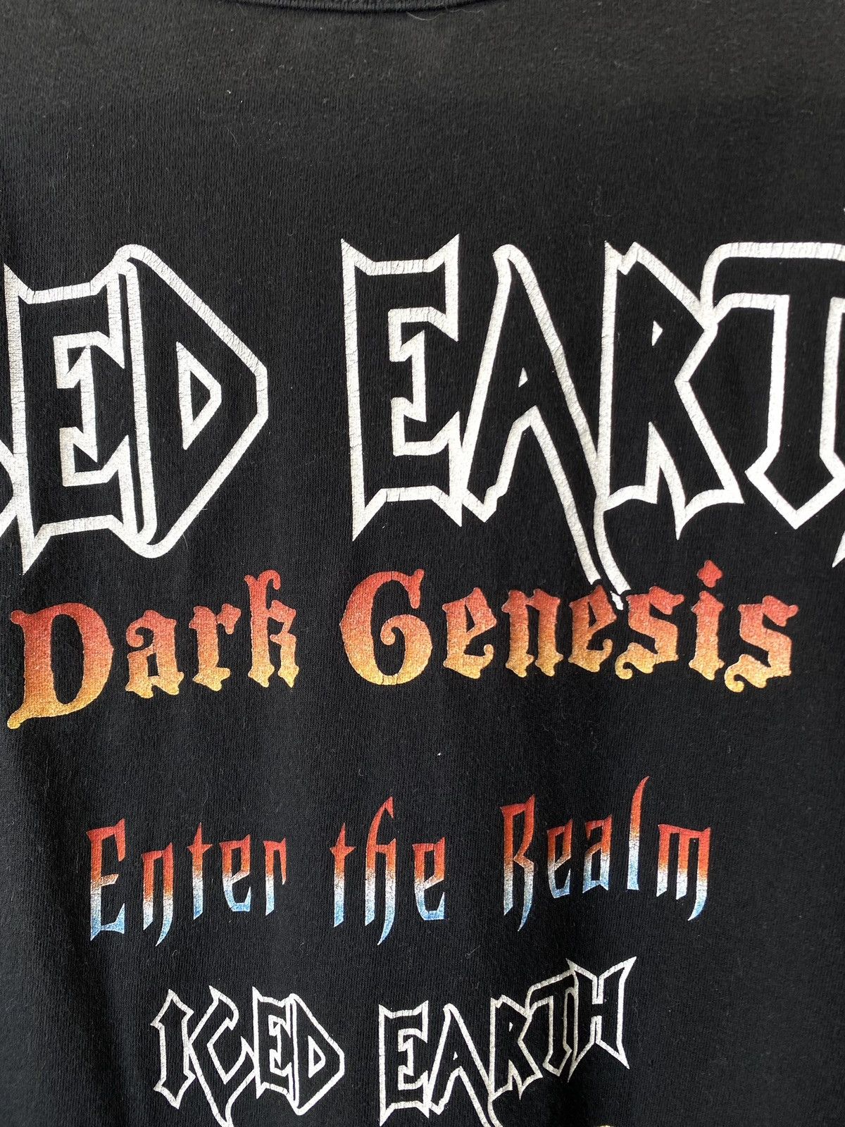 Band Tees 90s Rare! Vintage Iced Earth Dark Genesis Longsleeve T Shirt Size US XL / EU 56 / 4 - 10 Thumbnail
