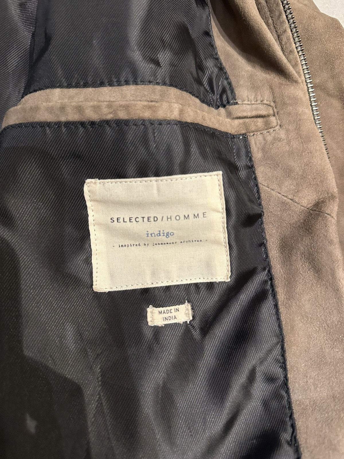 Selected Homme Suede Leather Jacket Size US M / EU 48-50 / 2 - 3 Thumbnail