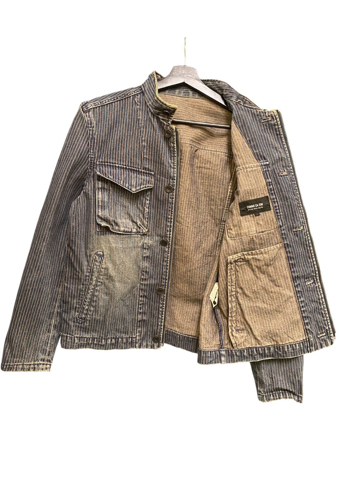 Comme Ca Ism VINTAGE COMME CA ISM INDIGO STRIPE DENIM JACKET Size US M / EU 48-50 / 2 - 3 Thumbnail