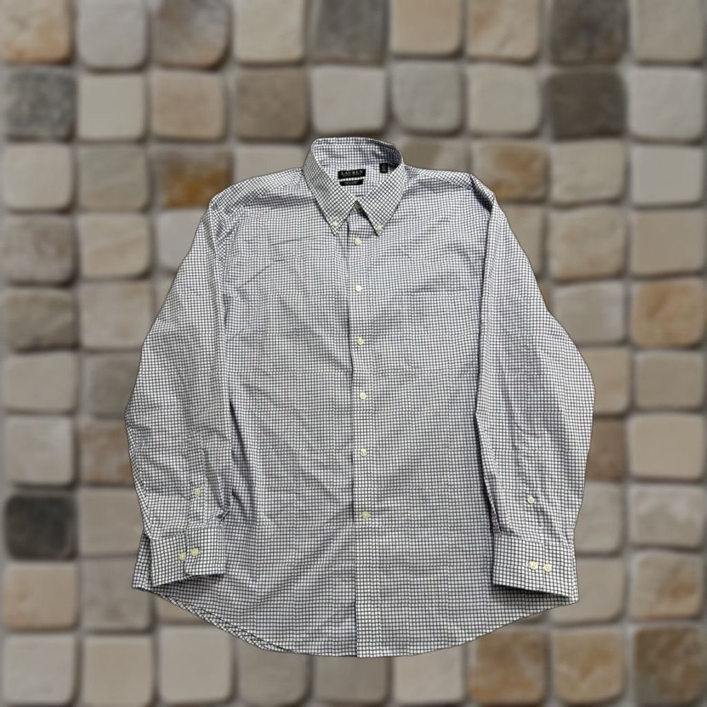 Ralph Lauren Lauren Ralph Lauren Dress Shirt Men 18 Purple Plaid Regular Fit Wrinkle Free New Size 48R - 1 Thumbnail